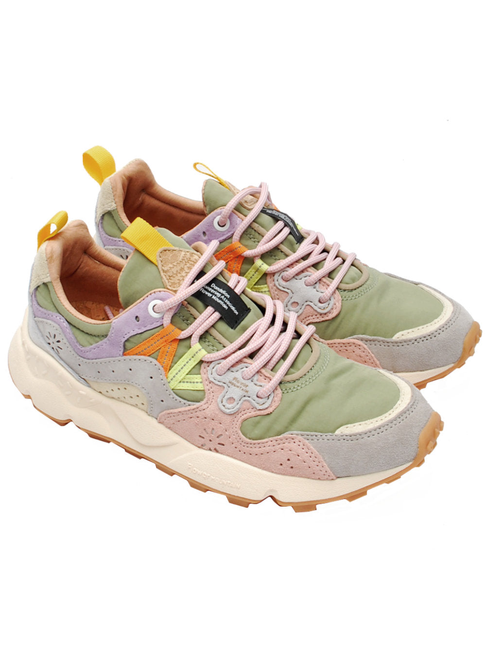 Sneakers Donna Flower Mountain Yamano 3 Light grey Militare Cipria (Cod. 1B43) - Pe26