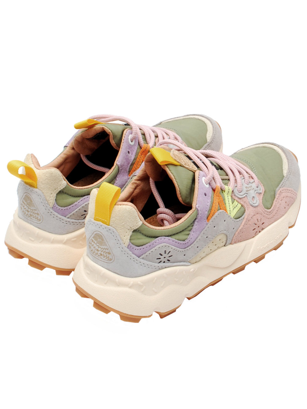 Sneakers Donna Flower Mountain Yamano 3 Light grey Militare Cipria (Cod. 1B43) - Pe26