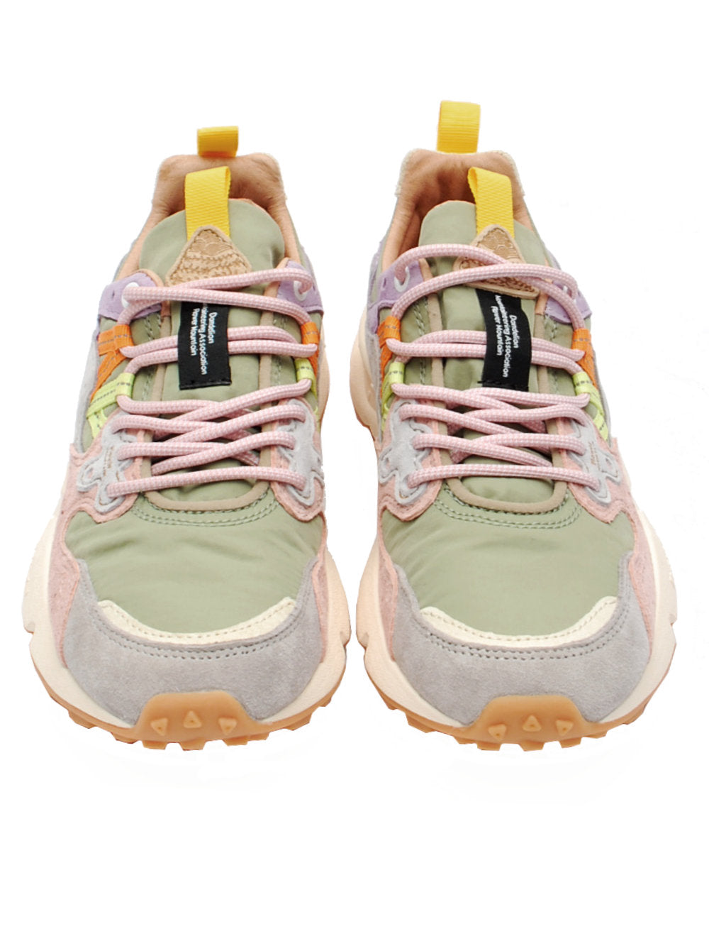 Sneakers Donna Flower Mountain Yamano 3 Light grey Militare Cipria (Cod. 1B43) - Pe26