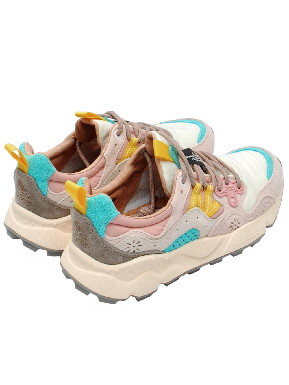 Sneakers Donna Flower Mountain Yamano 3 White Light Pink Off-White Pink (Cod. 1B54) - Pe26