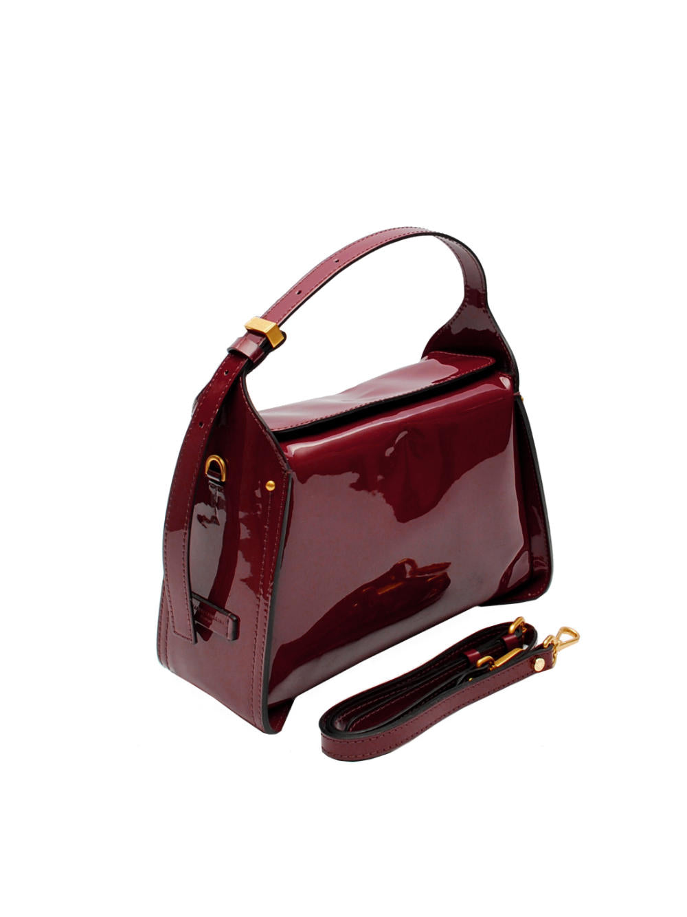Borsa Gianni Chiarini Penelope - Vernice Wine Berry (Art. BS11871) Ai25 - Calzature Nucca
