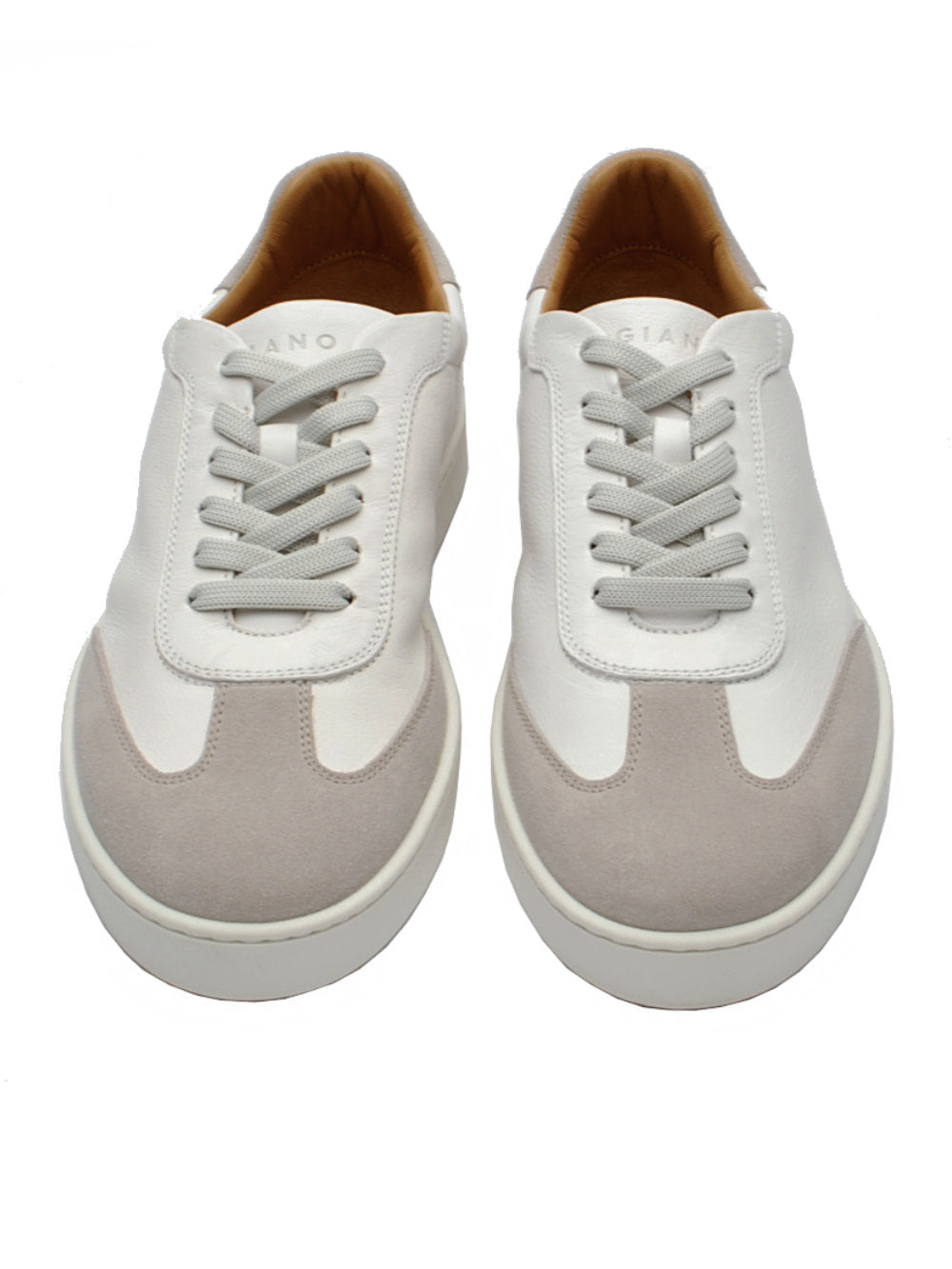 Sneaker Giano Nappa Bianca Camoscio Sabbia 002 pe26
