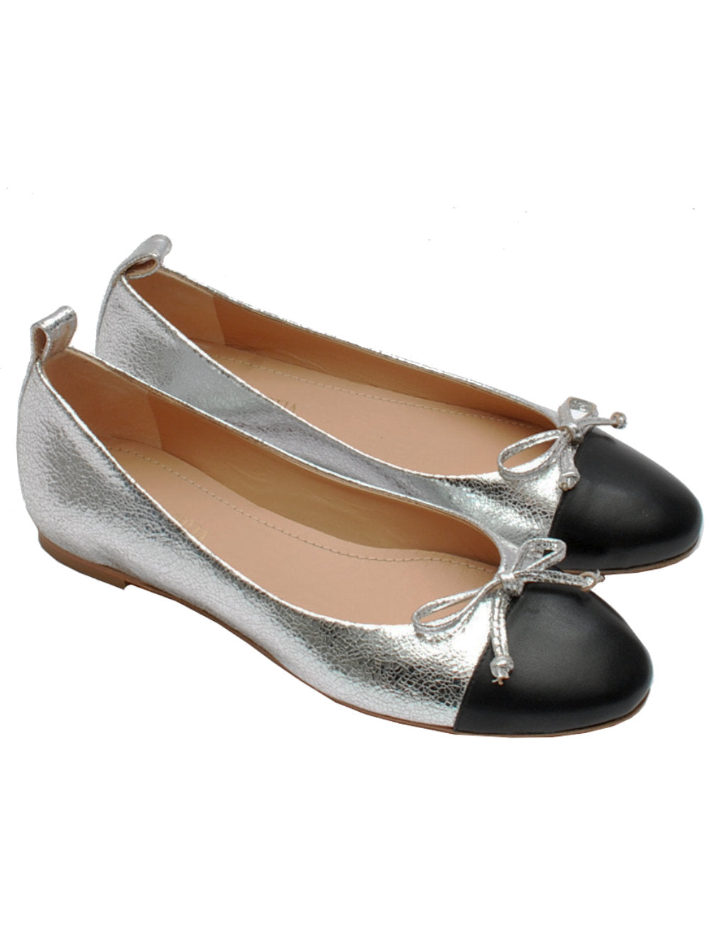 Guglielmo Rotta ballerina fiocchetto corinne black silver pe24