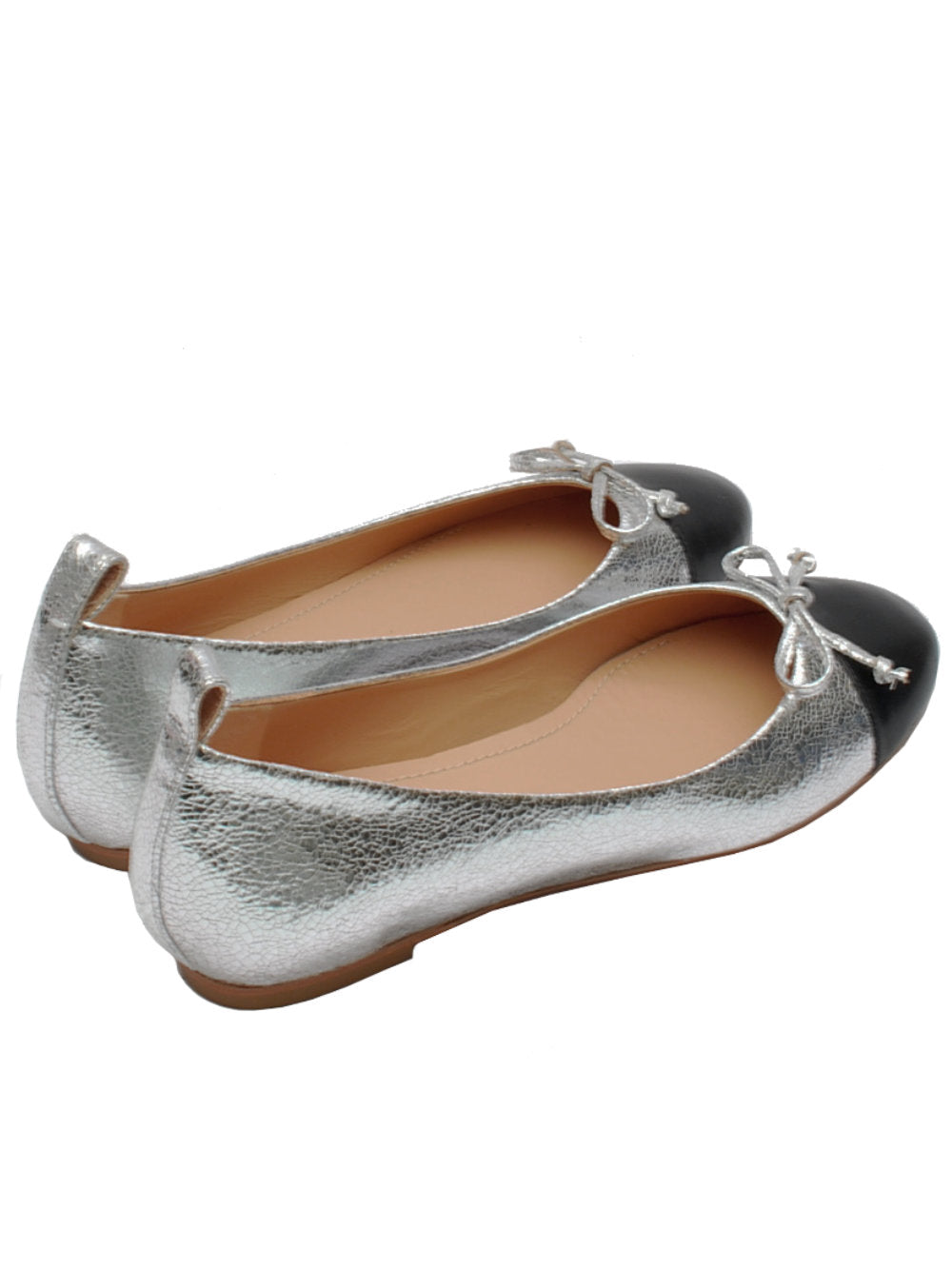 Guglielmo Rotta ballerina fiocchetto corinne black silver pe24