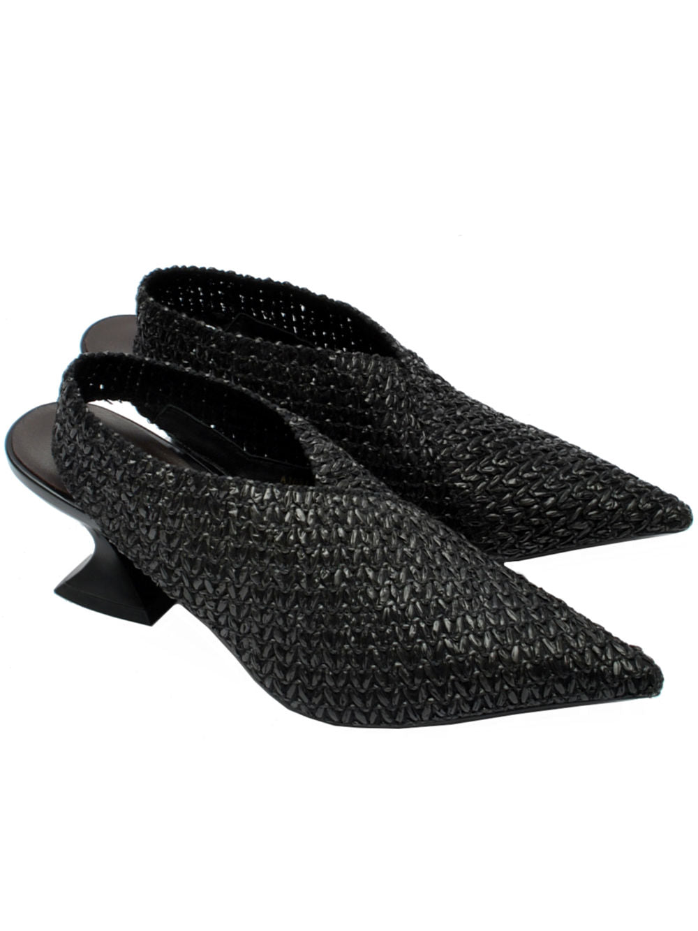Slingback Donna Jeannot AJ651A Rafia Nera pe26