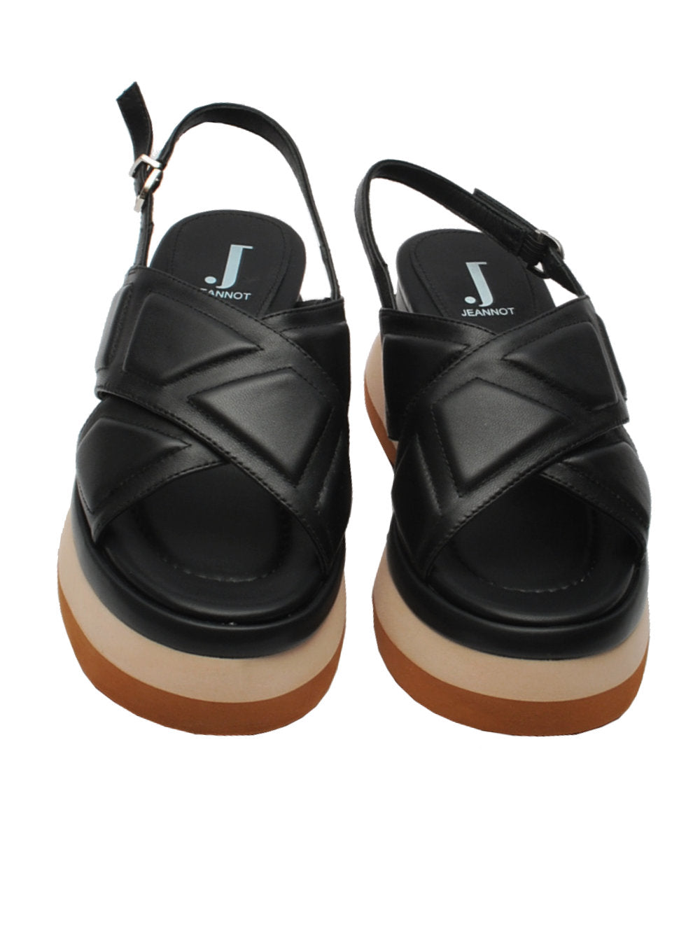 Jeannot sandalo incrociato rj603a nero pe24