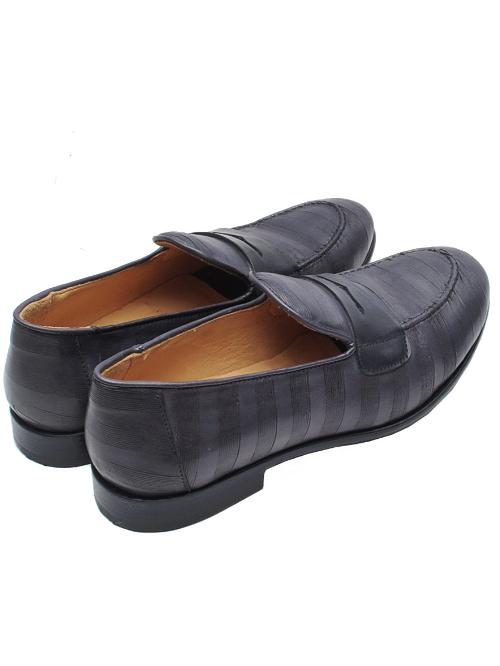 Mocassini Uomo JP David 266/4 Pelle Intagliata Blu Pe25 - Calzature Nucca