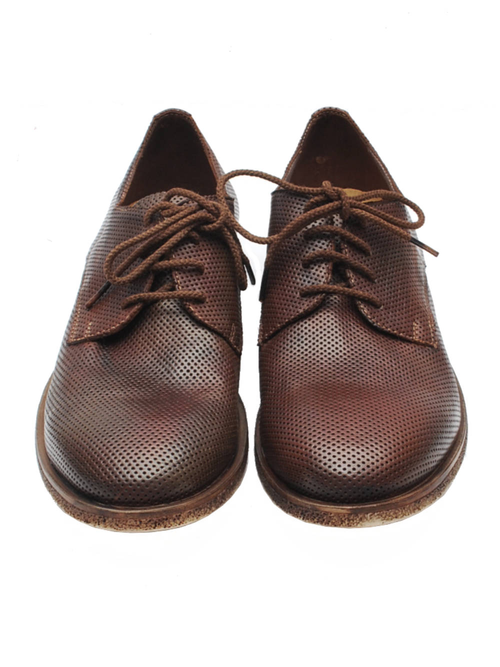 Scarpe Uomo JP David 61470/2 Vitello Lavato Cuoio Scuro Pe25 - Calzature Nucca