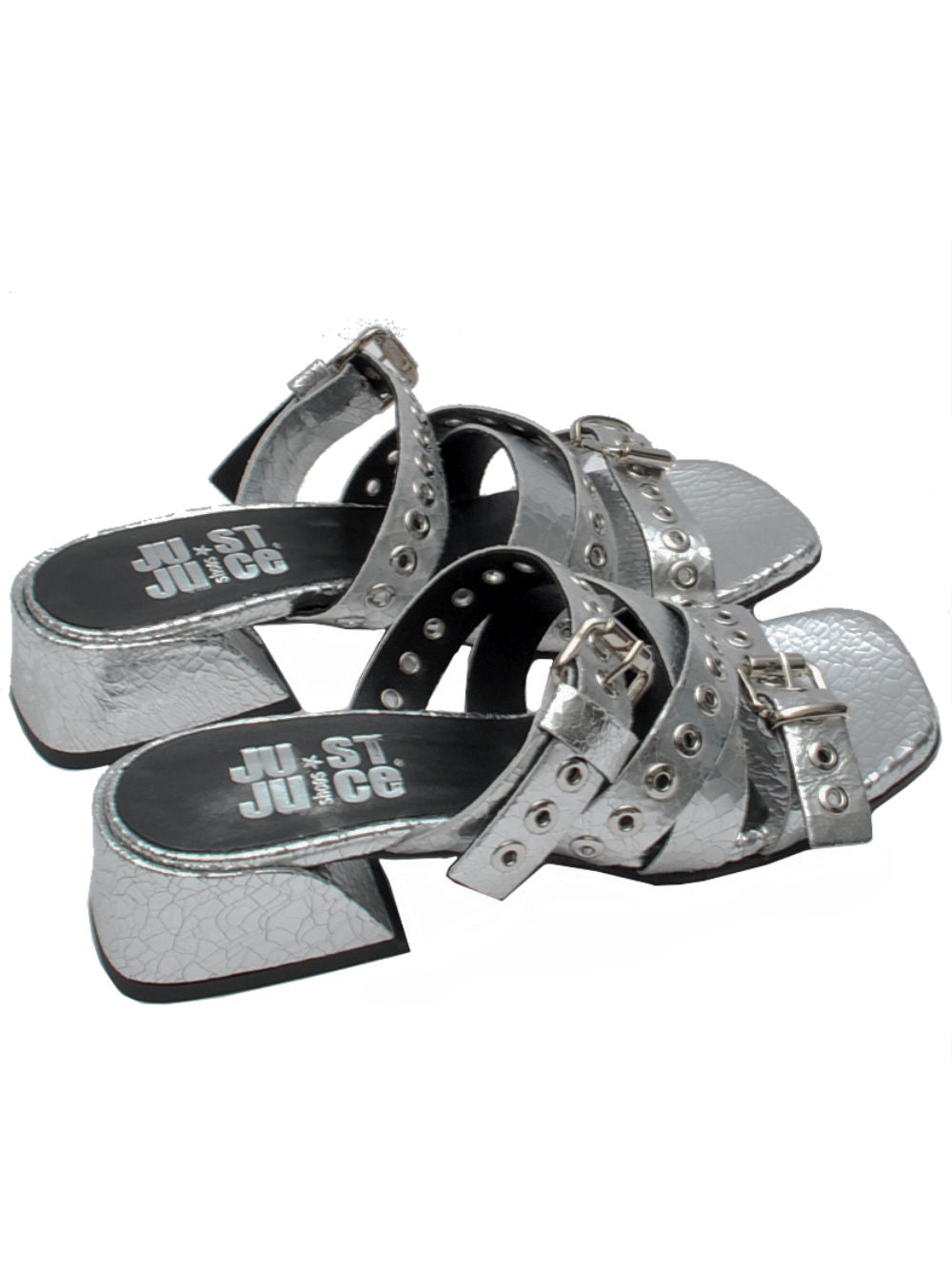 Ciabattine JUICE M2100M3 Crak Argento Pe25: Stile deciso e comfort assoluto