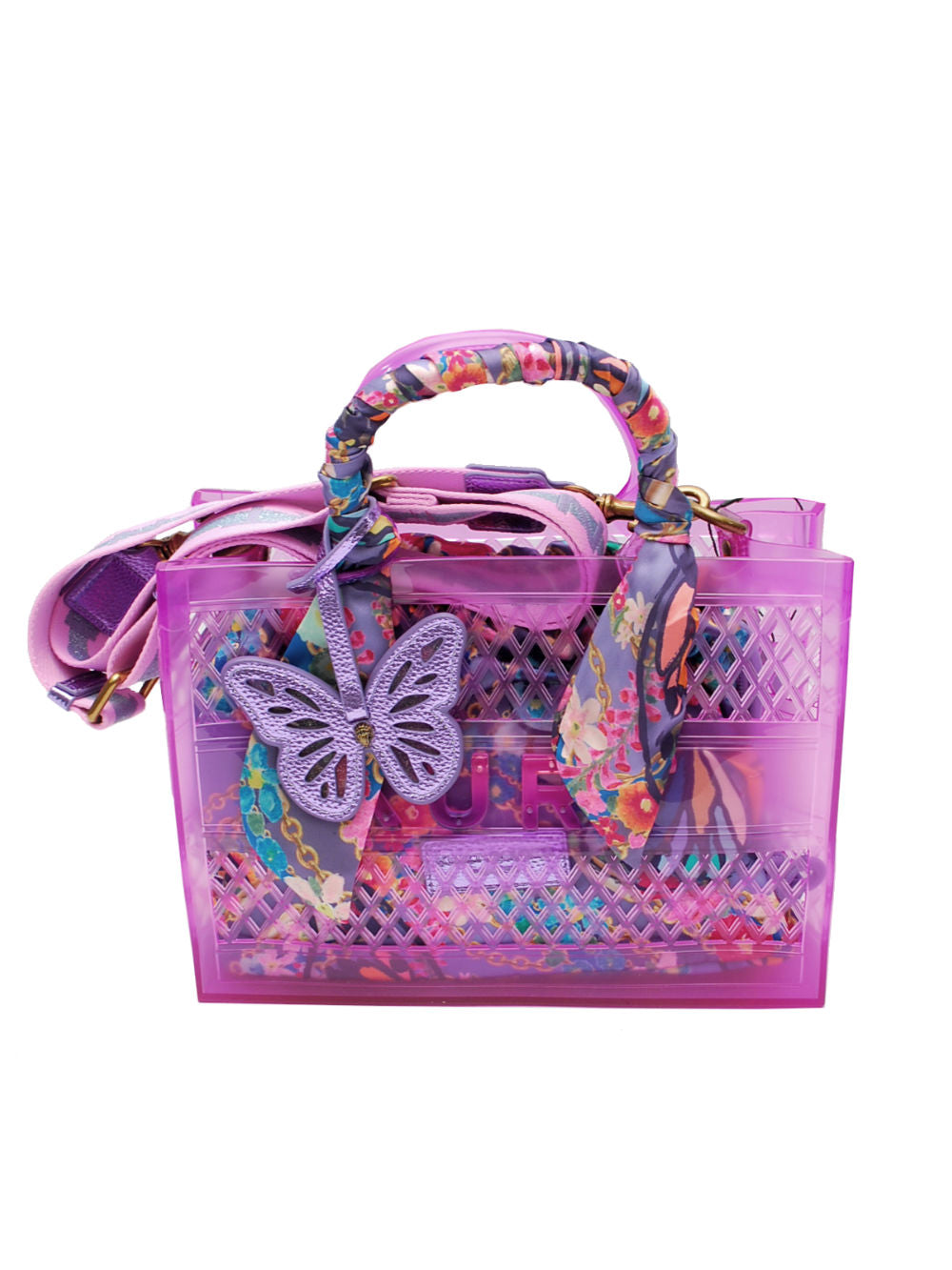 Kurt Geiger borsa Jelly SM Tote Bag 157 Vinile Fuxia Pe26