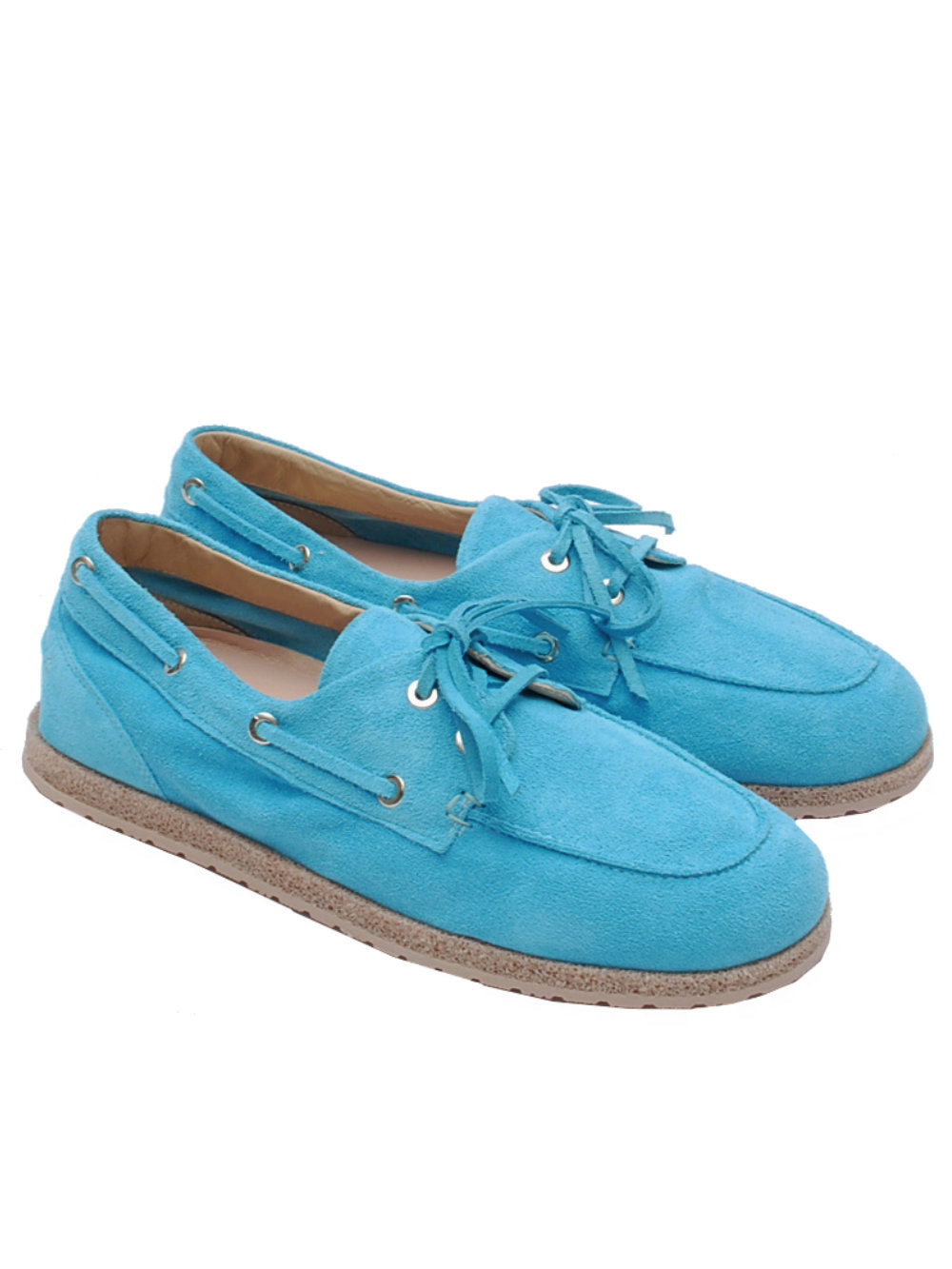 Barche Donna Lara Manni 1002 Camoscio Azzurro Pe25 - Calzature Nucca