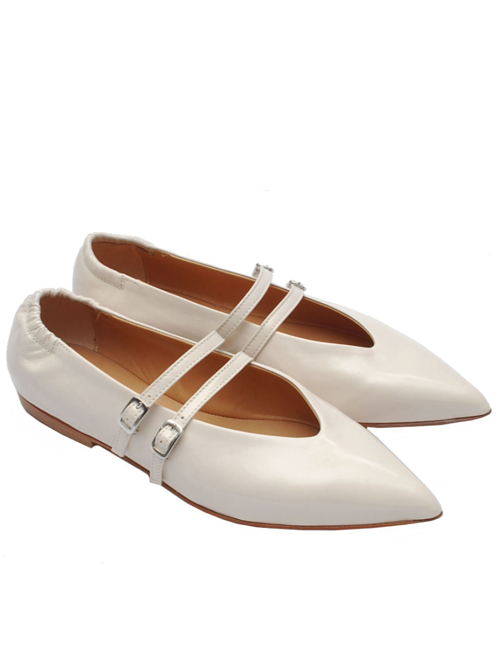 Ballerine Donna Laura Bellariva 9863 Verlux Panna con Cinturini Pe25 - Calzature Nucca
