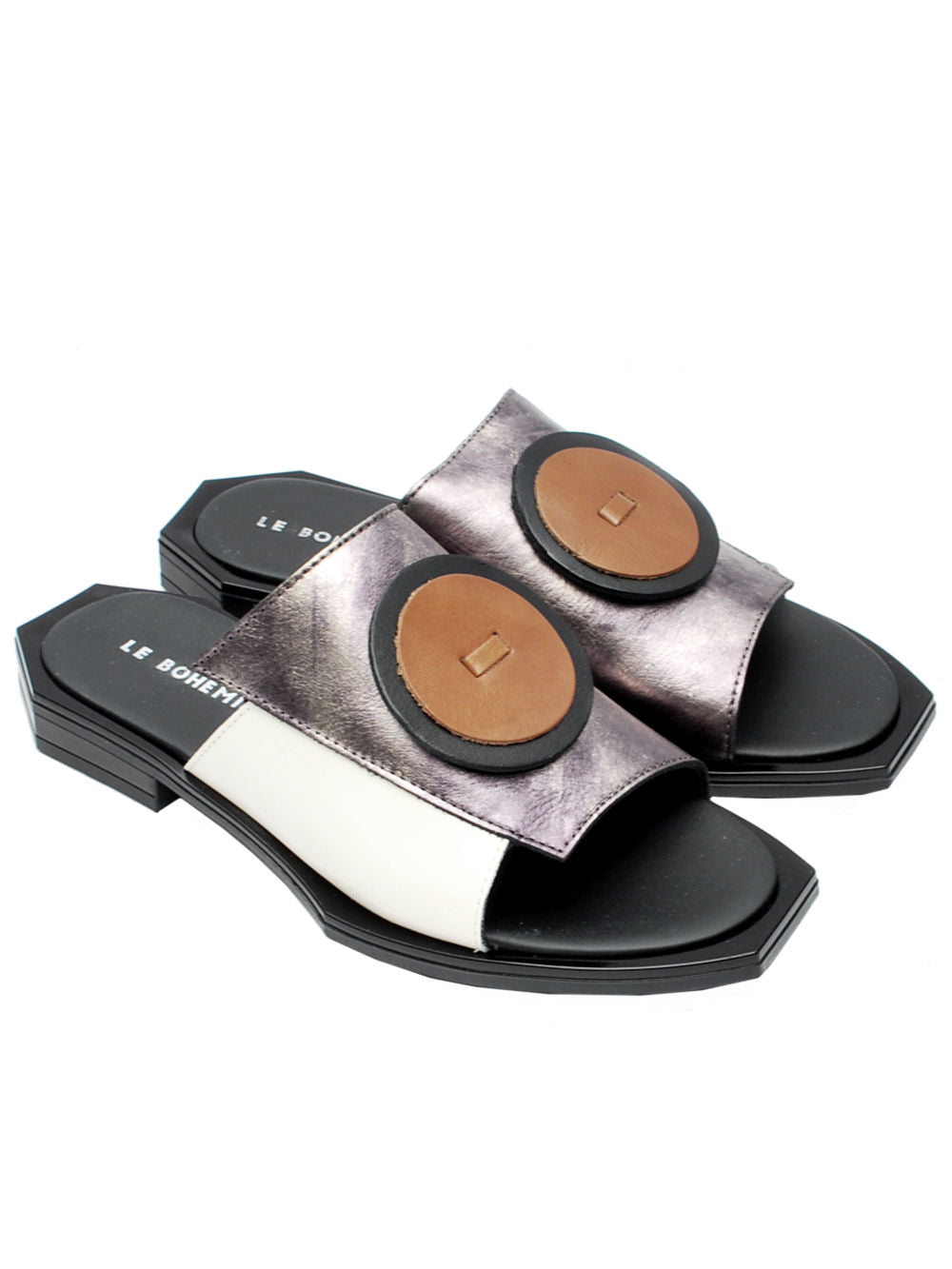 Sabot Donna Le Bohémien SC210 Argento Latte Nero Pe26