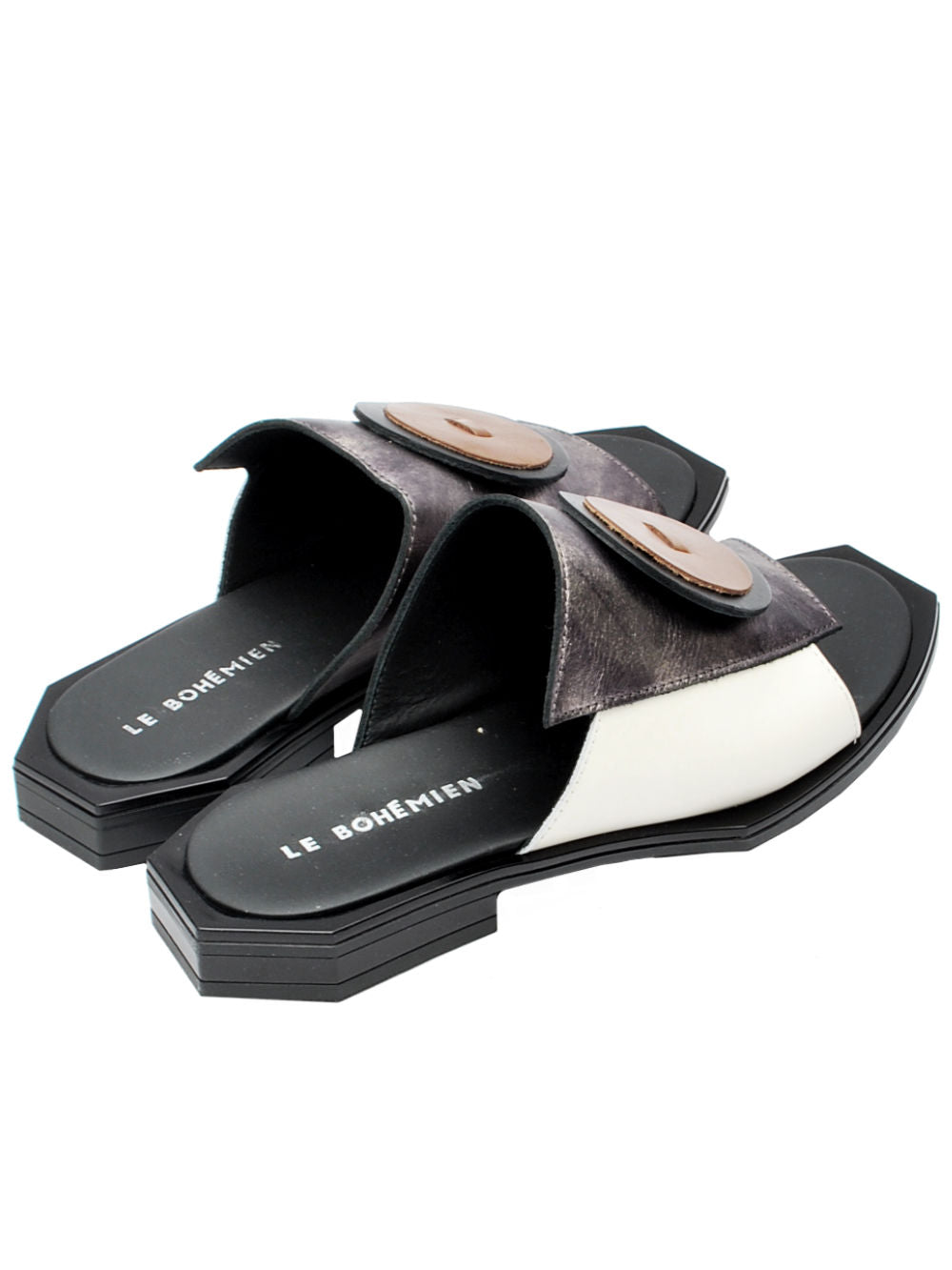 Sabot Donna Le Bohémien SC210 Argento Latte Nero Pe26