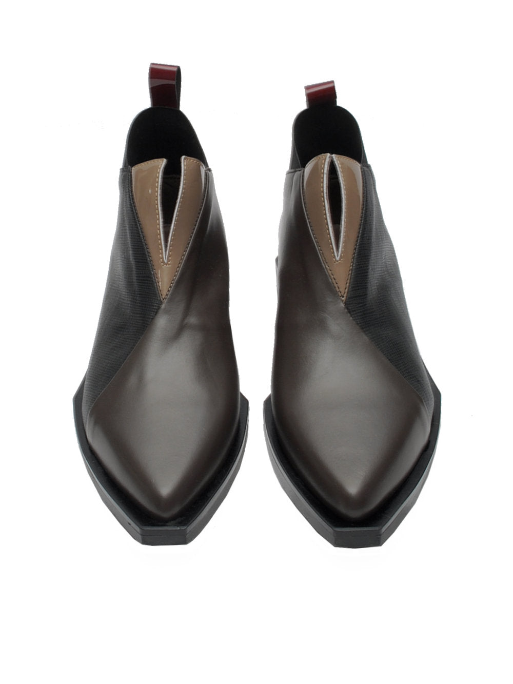 Tronchetto Donna Le Bohemien G36A - Vitello Nero e Moro Ai25 - Calzature Nucca