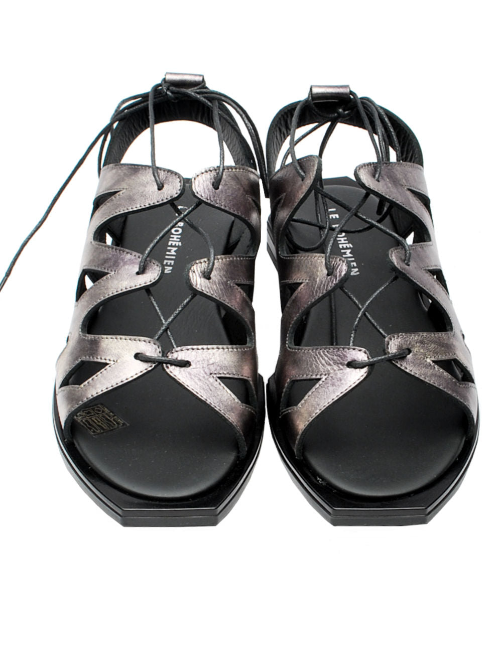 Sandalo Donna Le Bohémien SC41 Nero First Argento Pe26