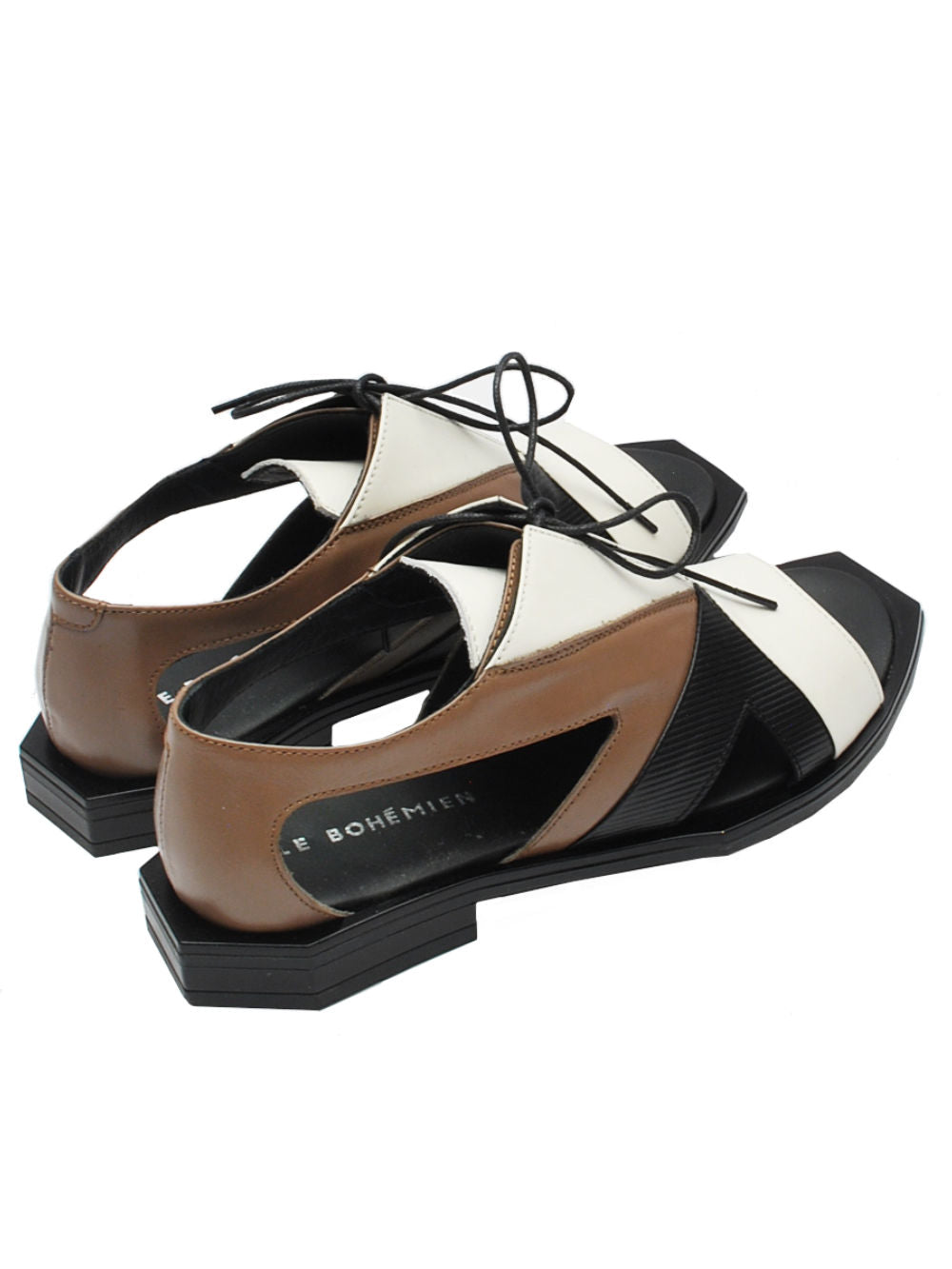 Sandali Donna Le Bohemien SC18 Caffè Latte Nero Pe25 - Calzature Nucca