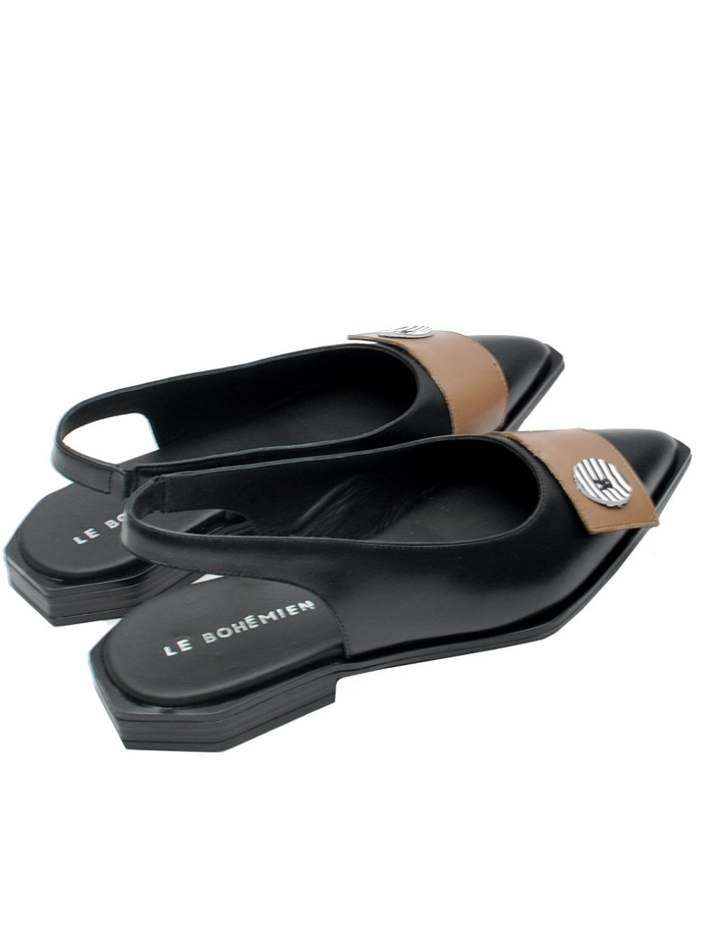 Slingback Donna Le Bohémien P27 Nero Caffè Pe26