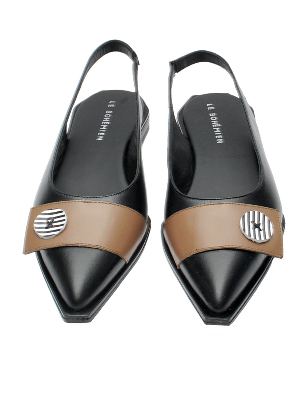 Slingback Donna Le Bohémien P27 Nero Caffè Pe26