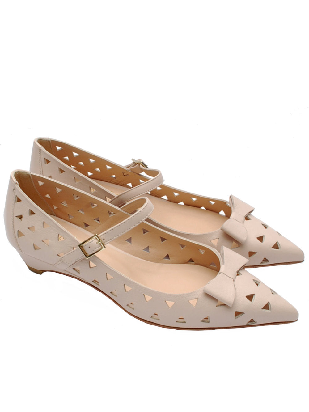 Decoltè Donna Traforato con Cinturino Midare 18 Nappa Nude Pe25 - Calzature Nucca
