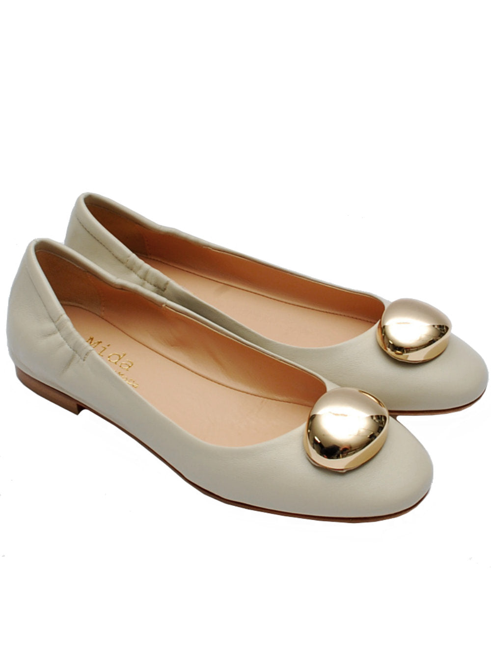 Ballerina Latte Midare 45 - Comfort Sacchetto Tacco 20 Pe25 - Calzature Nucca
