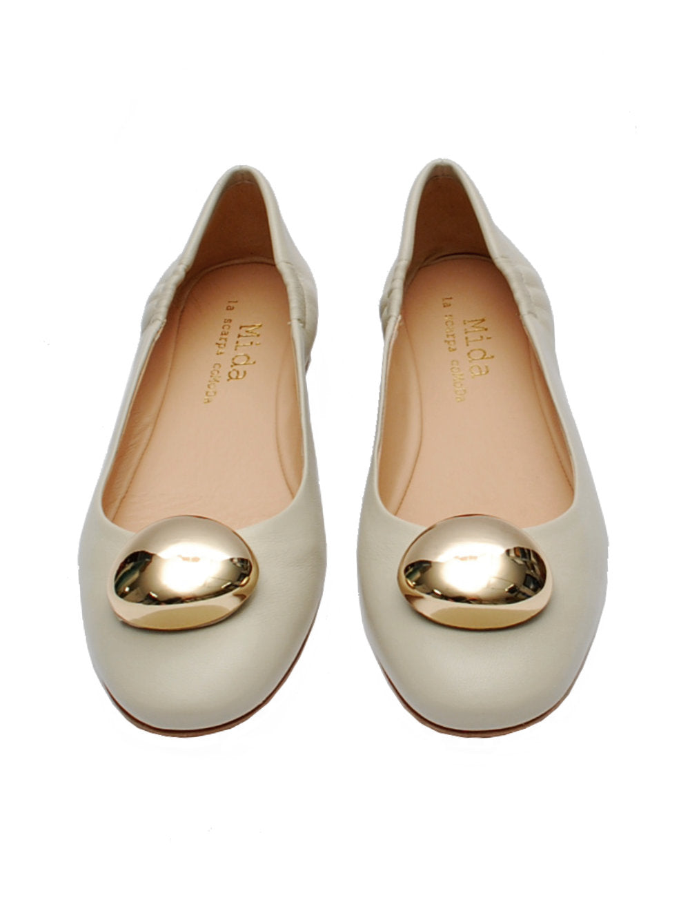 Ballerina Latte Midare 45 - Comfort Sacchetto Tacco 20 Pe25 - Calzature Nucca