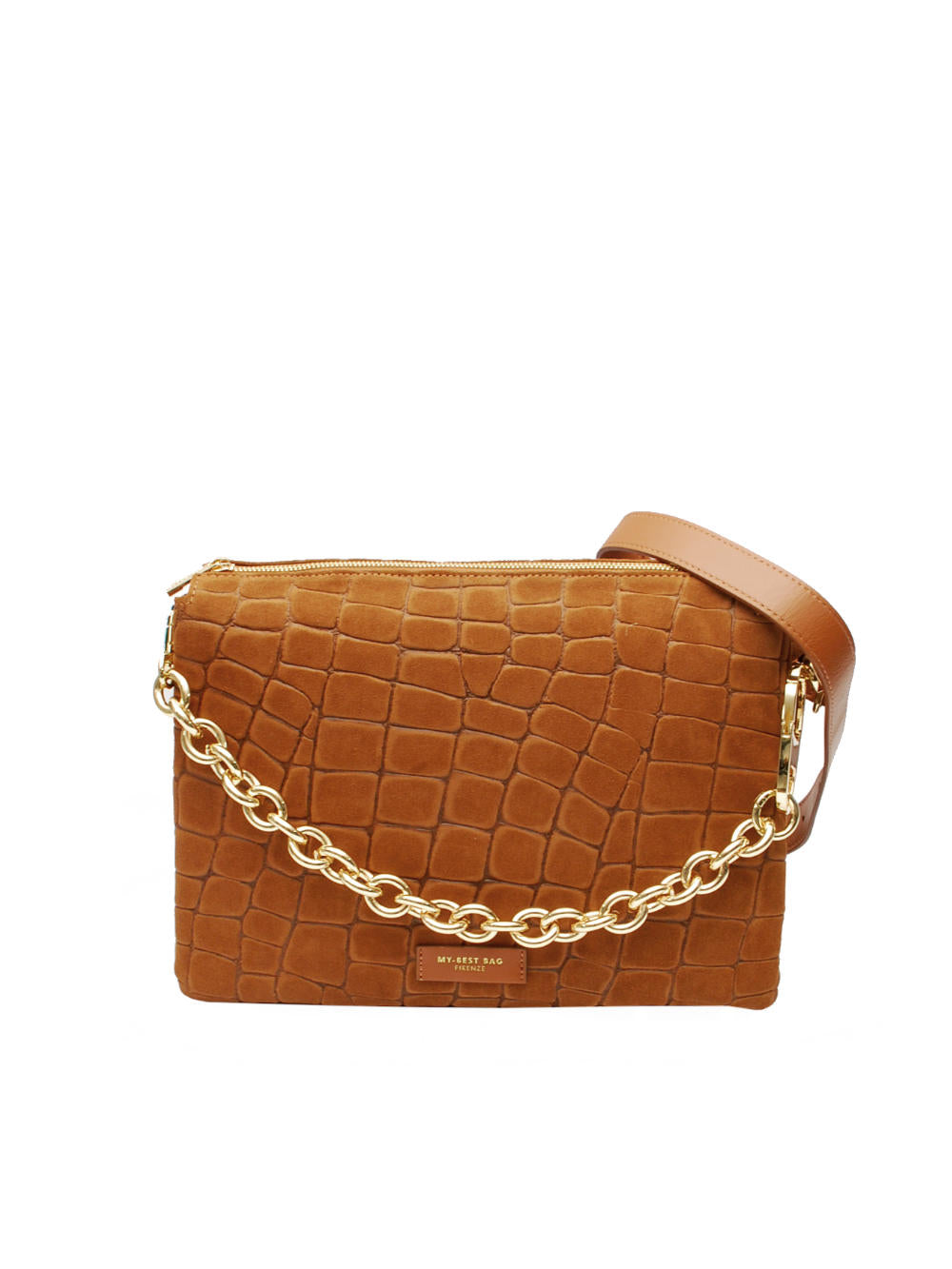 My Best Bag borsa Reflex 3028 Croco Suede Cognac Ai26
