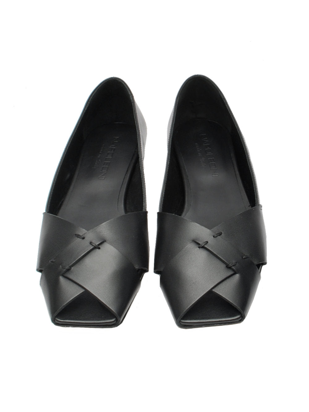 Scarpe Spuntate Donna Napoleoni A1672 Vitello Nero Pe26