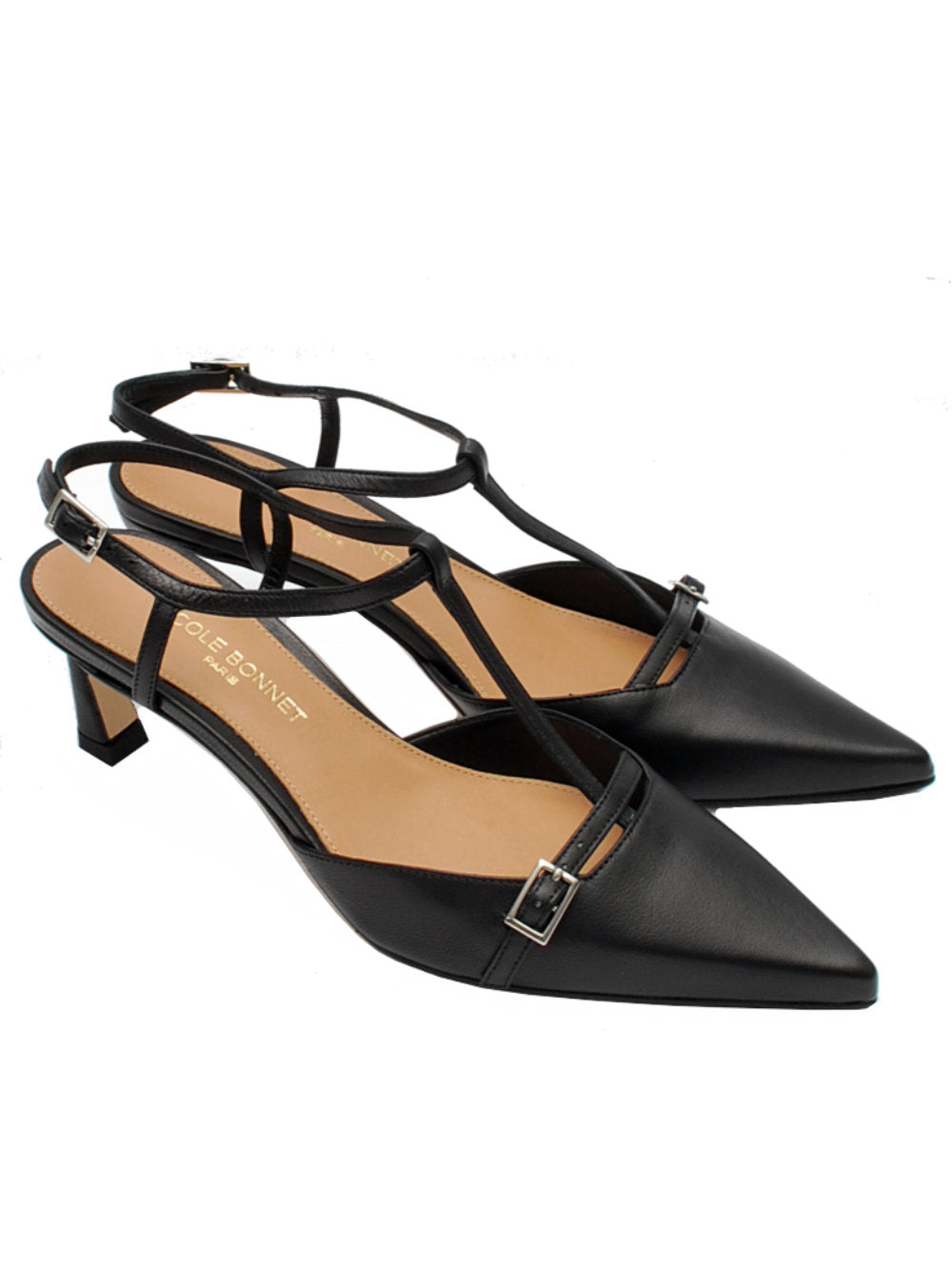 Slingback Donna Nicole Bonnet 2541 Nappa Nera Pe25 - Calzature Nucca