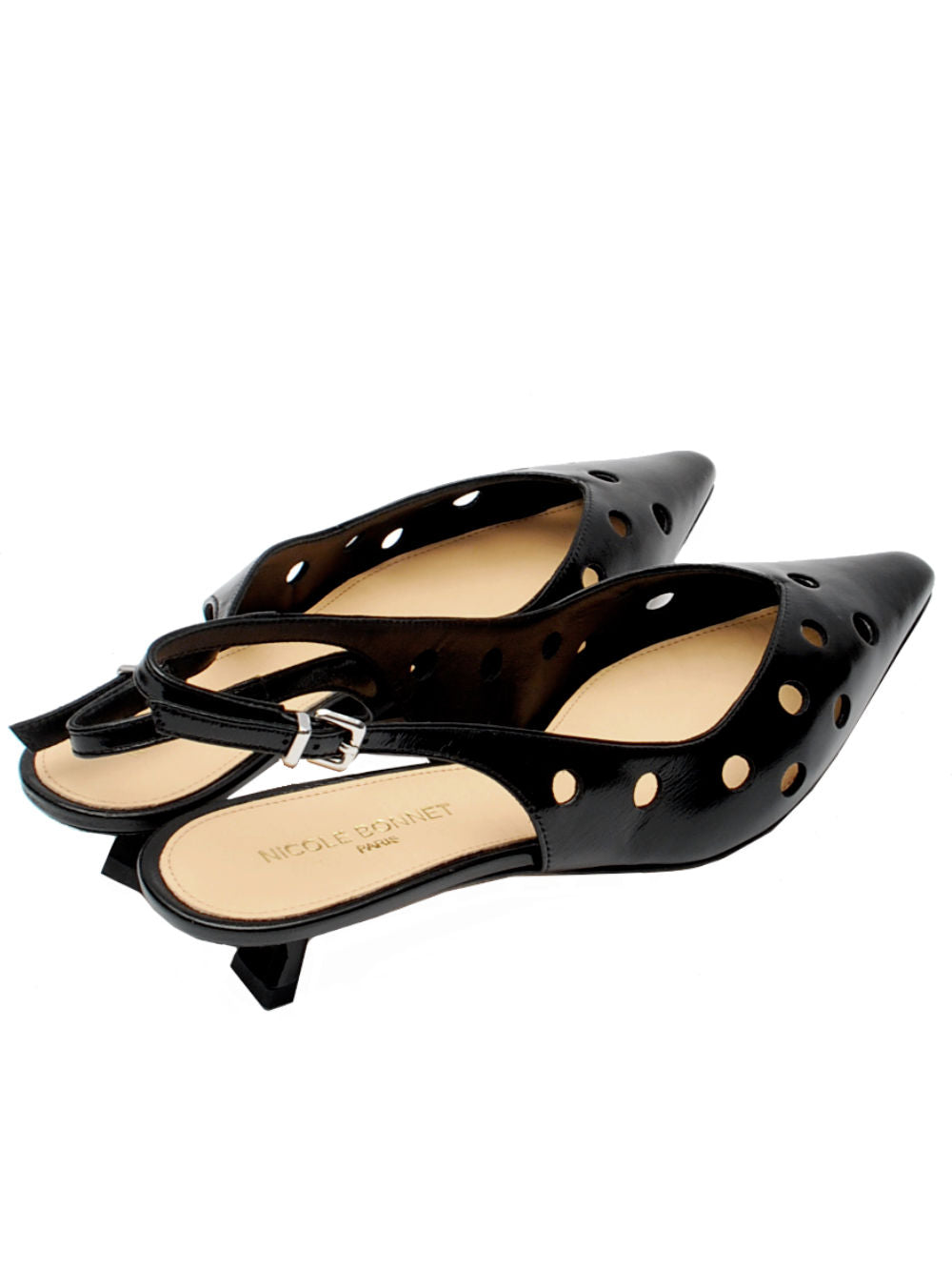 Slingback Donna Nicole Bonnet 3073 Verlux Nero pe26