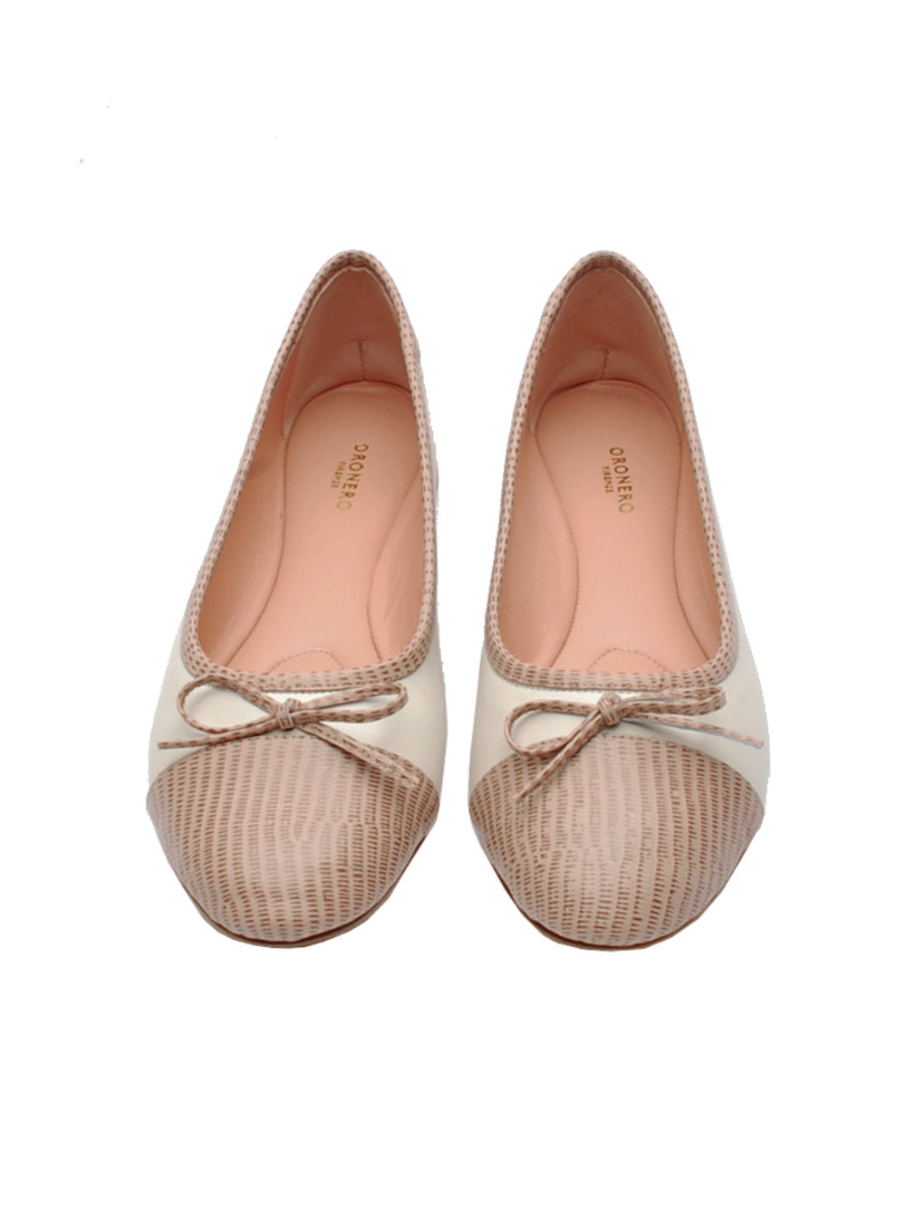 Oronero ballerina laccetto 1025bis nappa crudo pe24