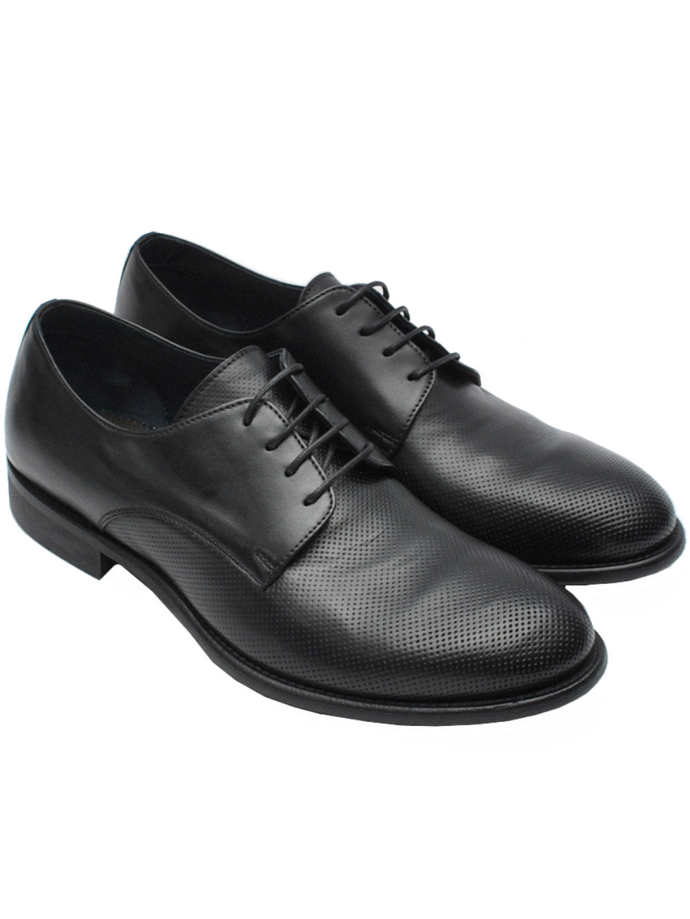 Scarpe Allacciate Uomo Piero Casari 035 Nappa Nera Pe25 - Calzature Nucca