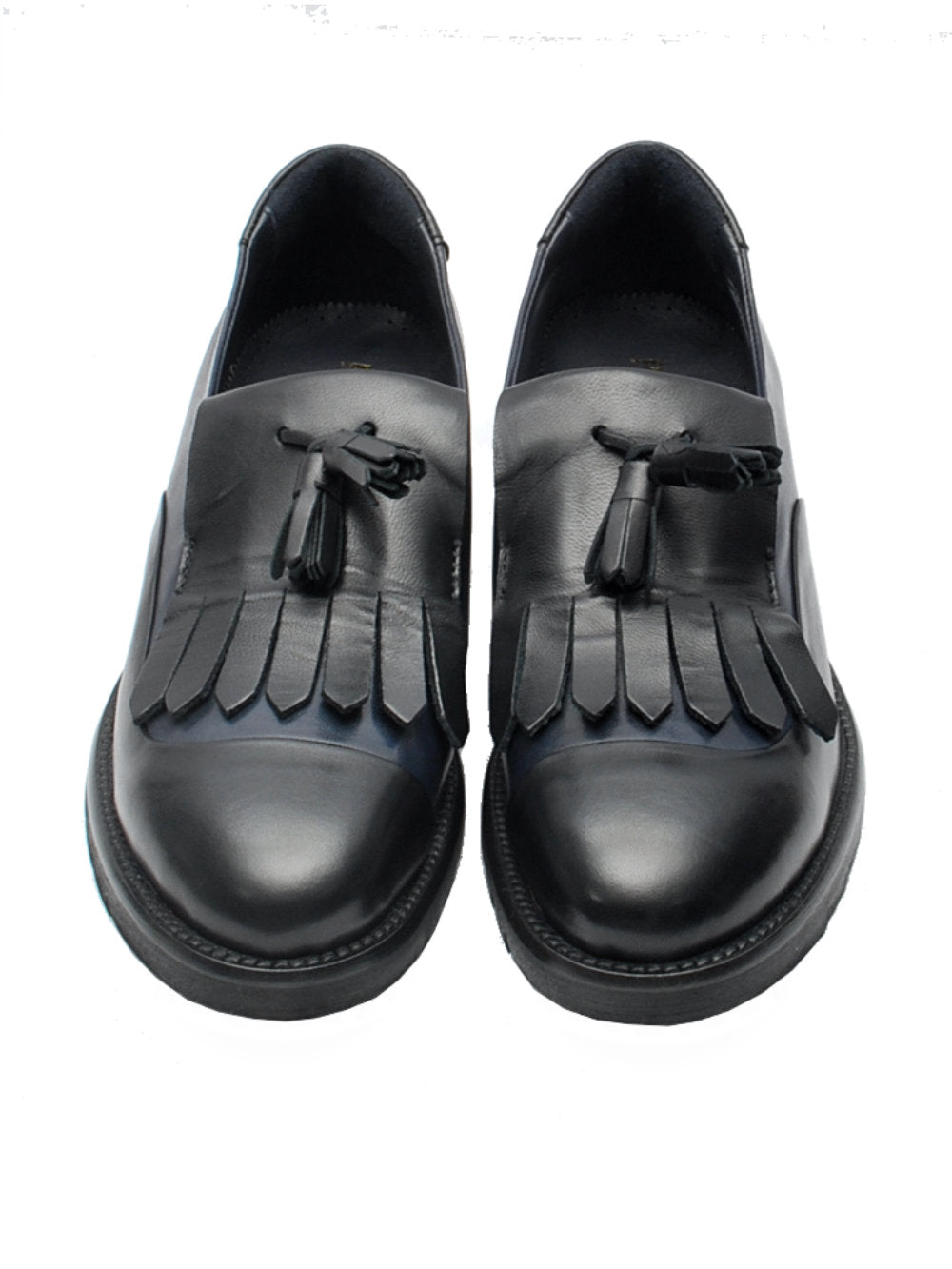 Scarpa Donna Piero Casari 27 - Nappa Nero-Blu Ai25 - Calzature Nucca