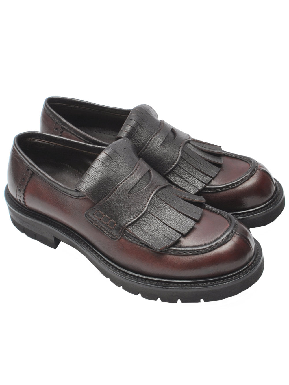 Mocassino Donna Piero Casari 47 - Vitello Bordeaux Ai25 - Calzature Nucca