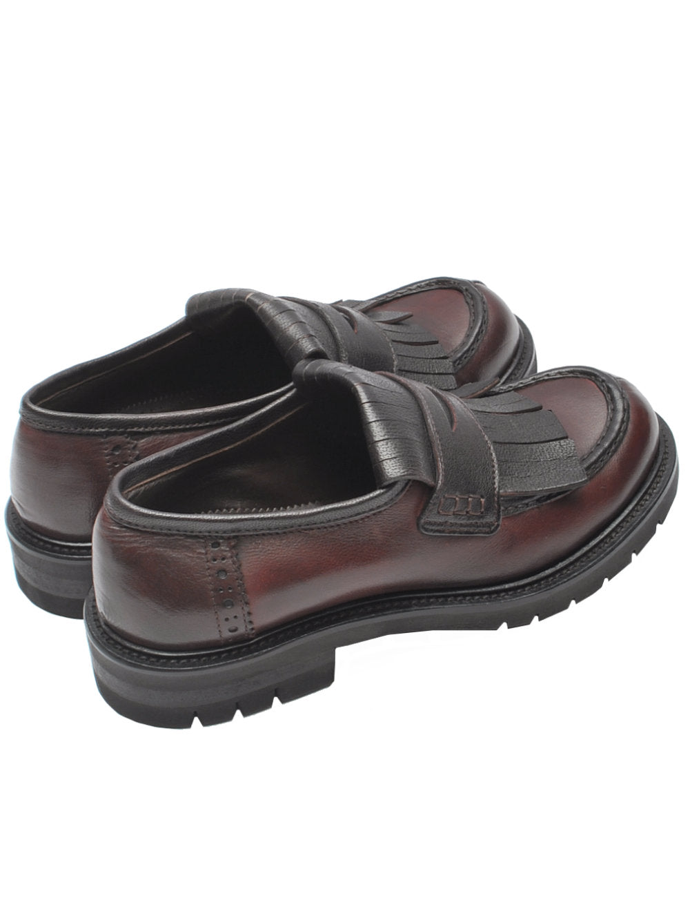 Mocassino Donna Piero Casari 47 - Vitello Bordeaux Ai25 - Calzature Nucca