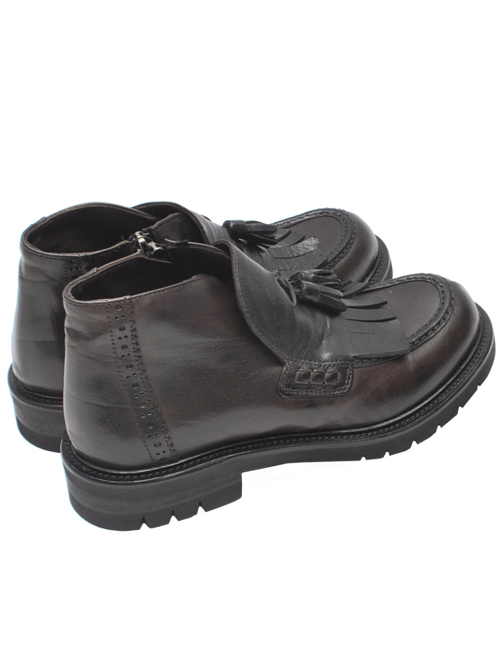 Mocassino Donna Piero Casari t47 Alto - Vitello Cioccolato Ai25 - Calzature Nucca