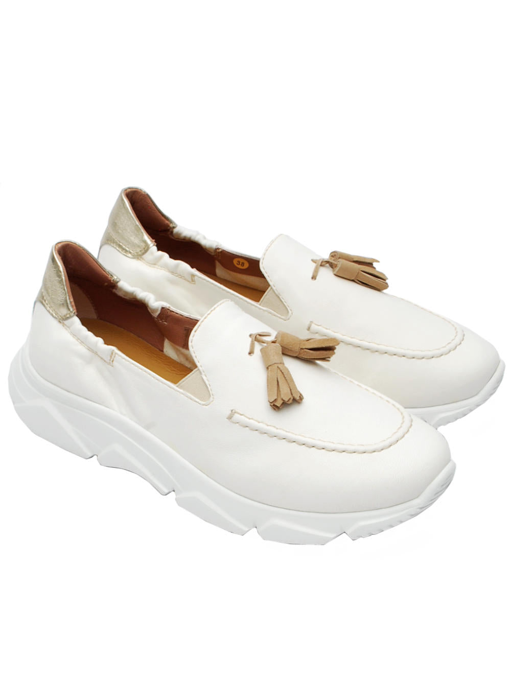 Sneaker Donna Piero Casari 576 Nappa Latte Pe26