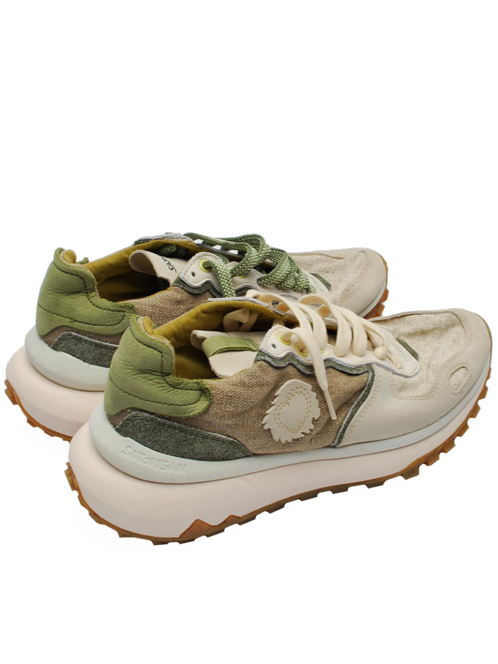 Sneakers Uomo Satorisan Chacrona Metta 110117 Lino Whitewisp Algue Pe25 - Calzature Nucca