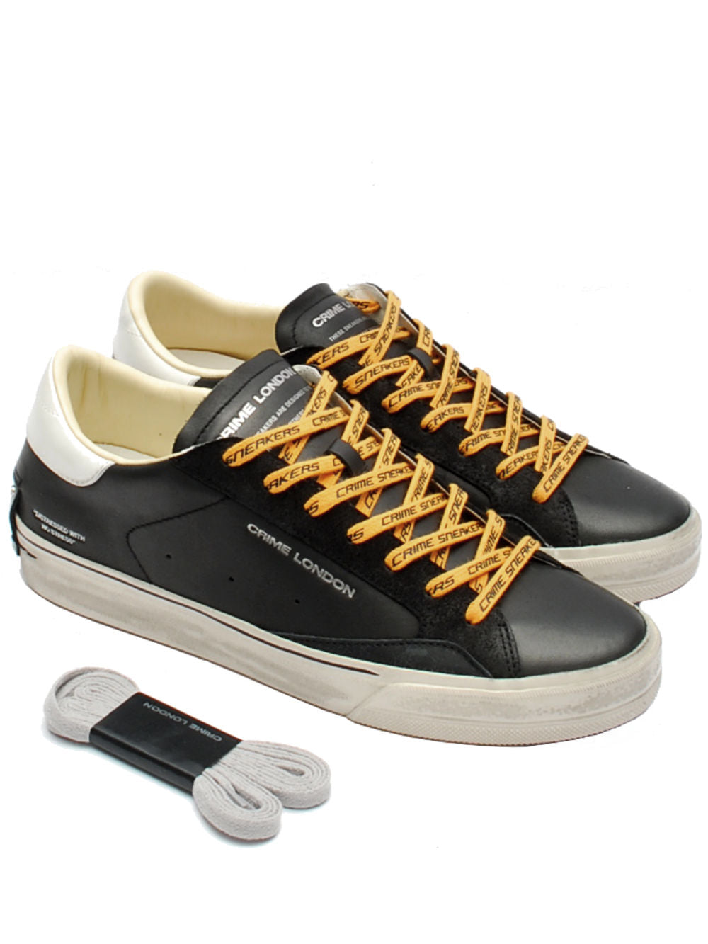 Sneakers Uomo Crime London Distressed 2.0 Nero 11074 ai25 Calzature Nucca