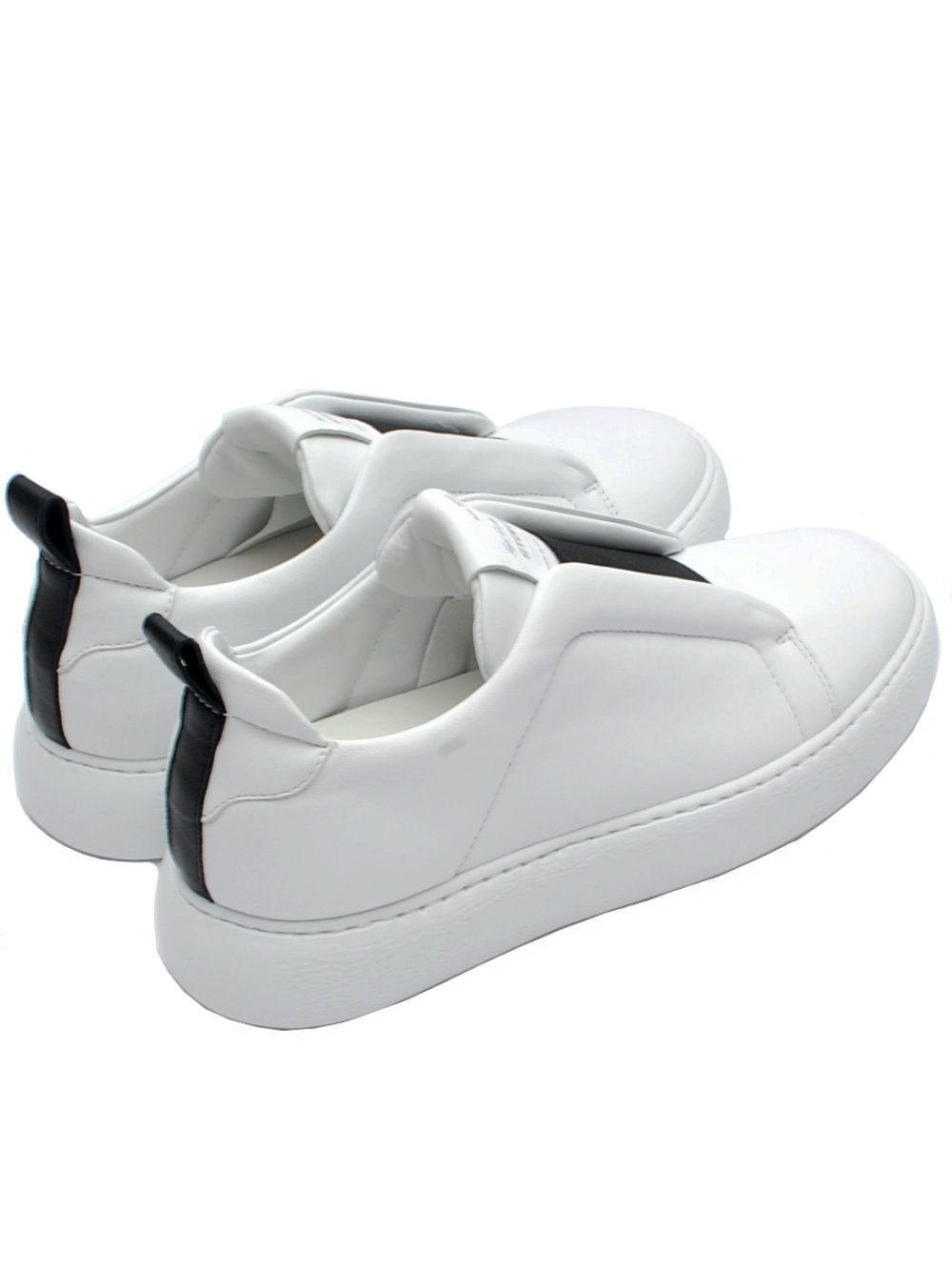 Sneakers Slip On Donna Stokton 213d Bianche con Elastico Pe25- Calzature Nucca