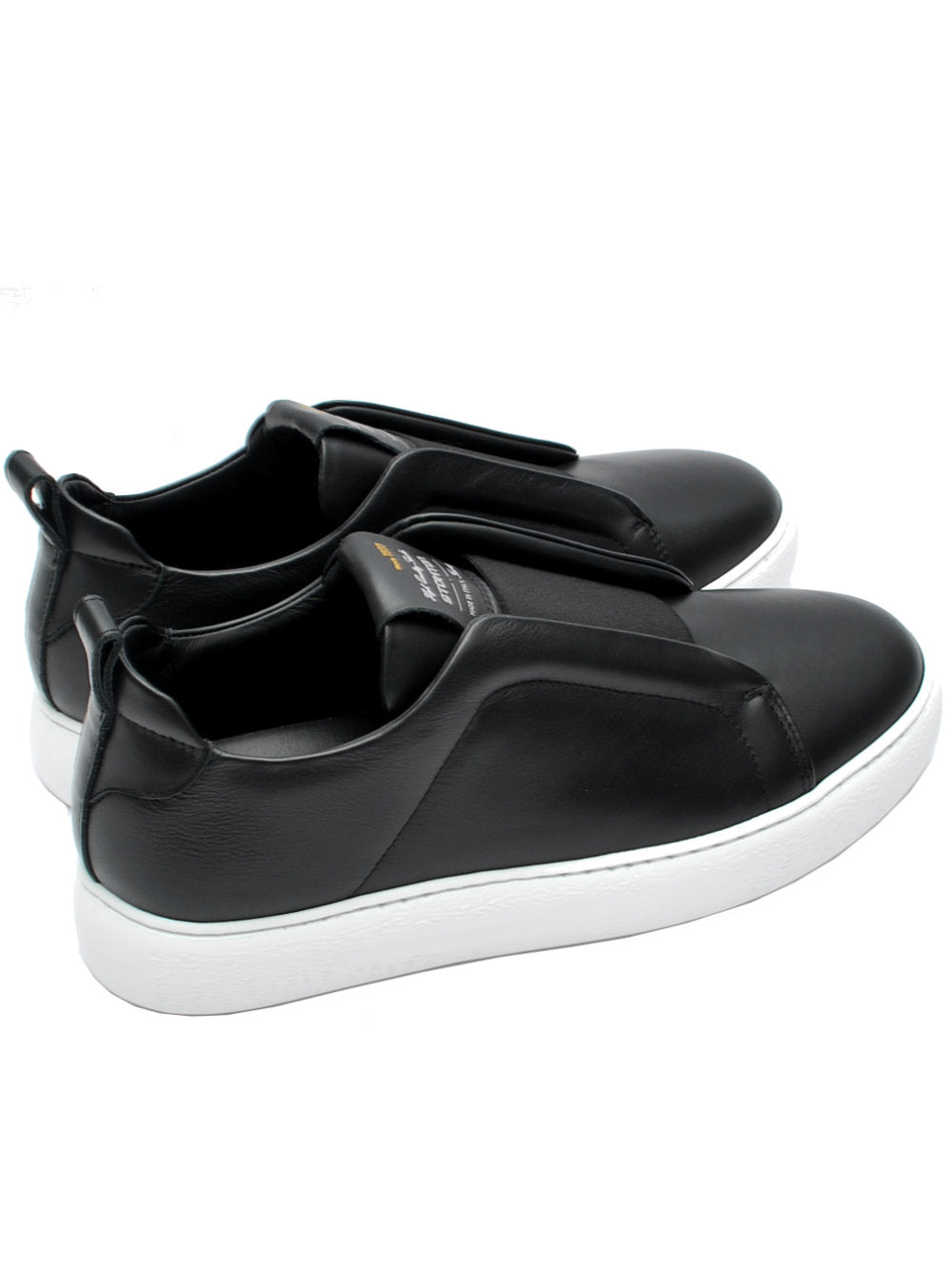 Sneakers Slip On Uomo Stokton 213u Vitello Nero con Elastico Pe25 - Calzature Nucca