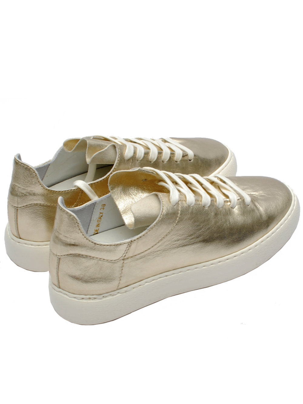Sneakers Donna Stokton 752d Platino in Pelle Pe25 - Calzature Nucca