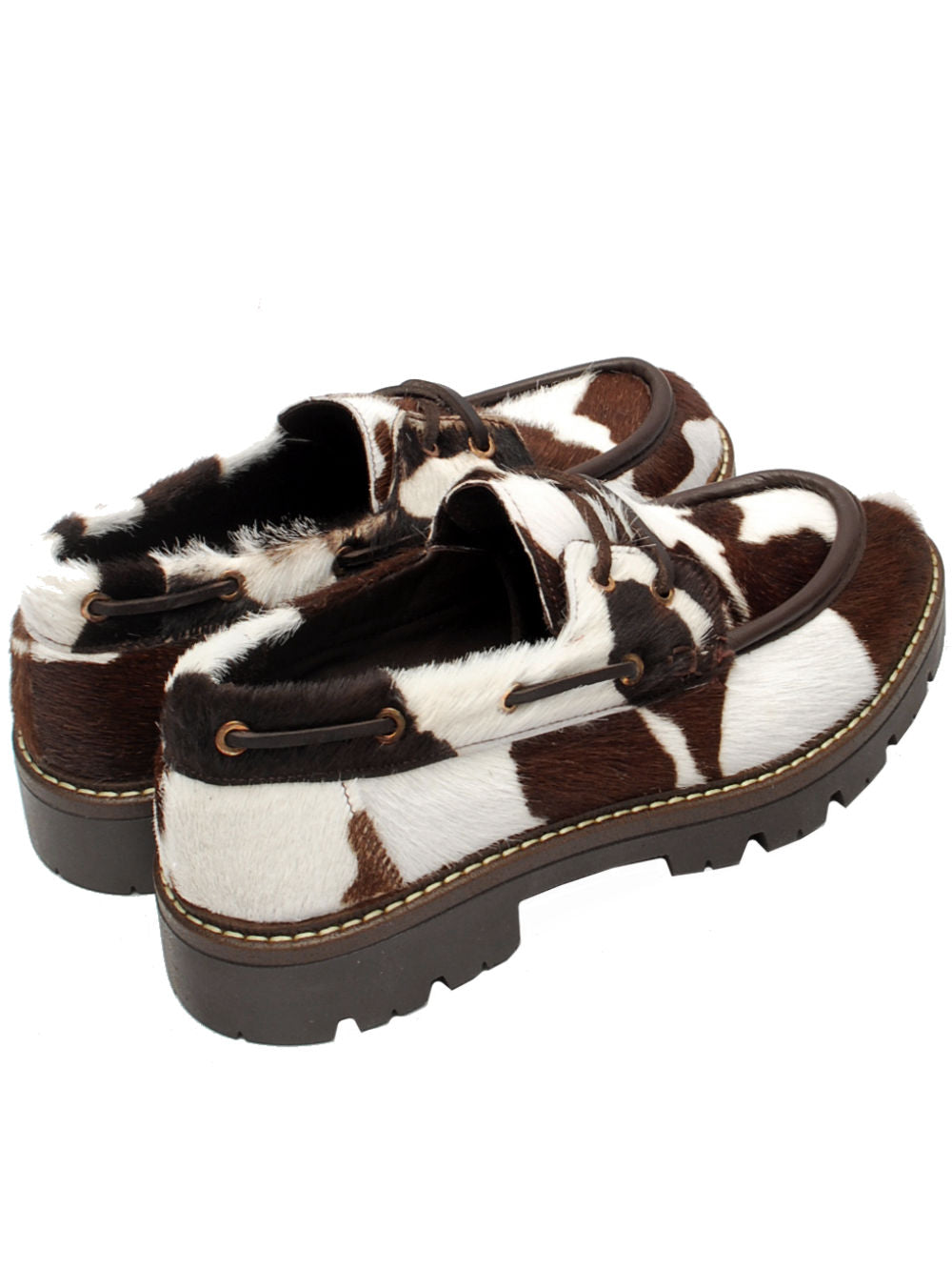 Barca Donna Stokton Rochelle 005 Cow Hair White Brown Ai26