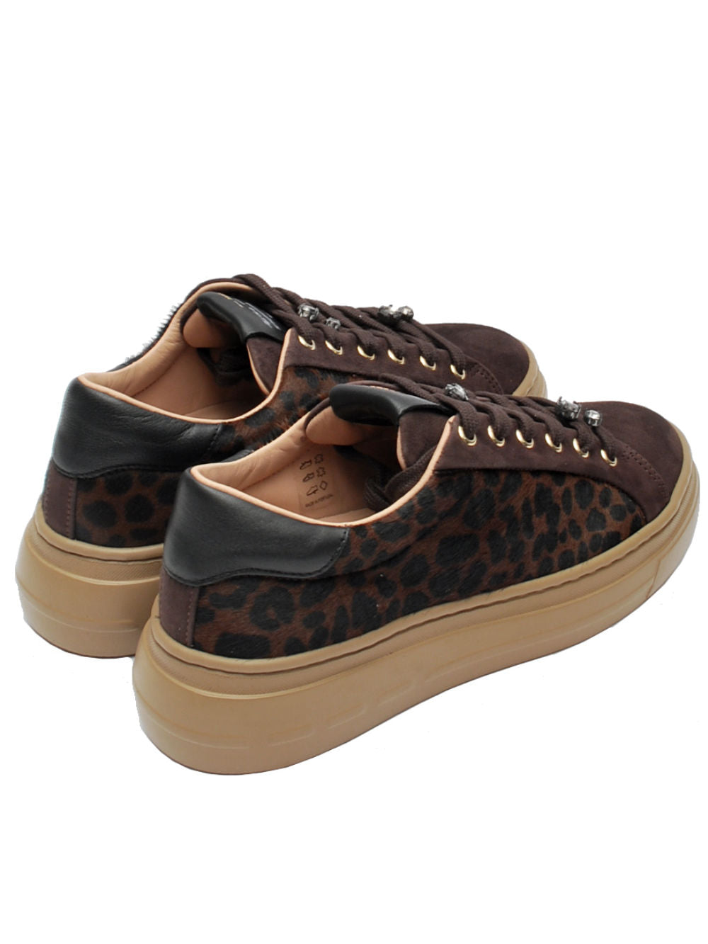 Sneaker Donna Stokton 220 Leopard Dark Brown Ai26