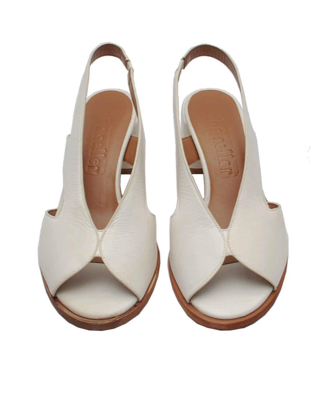 The Seller Sandalo 336 Capra Bianca | Tacco 5cm Calzata Comoda Pe25 Calzature Nucca