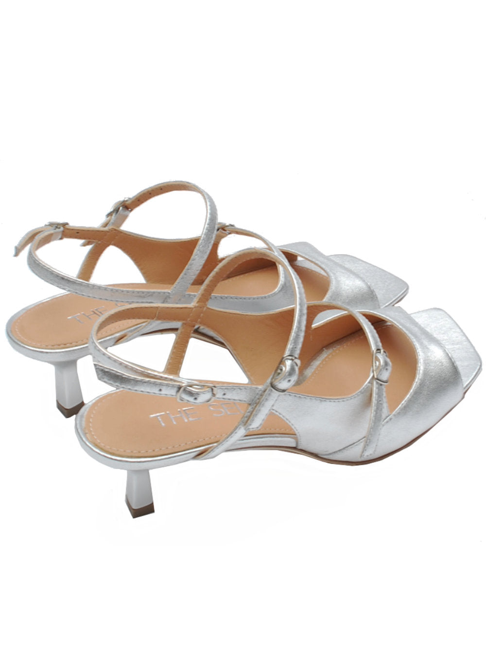 Sandalo con Cinturini The Seller SE1047 Wash Argento Tacco 50 Pe25 - Calzature Nucca