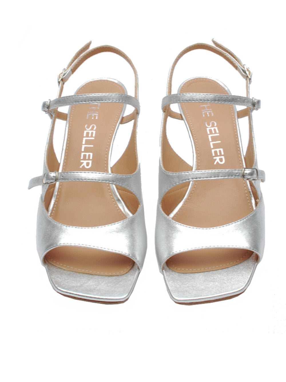 Sandalo con Cinturini The Seller SE1047 Wash Argento Tacco 50 Pe25 - Calzature Nucca