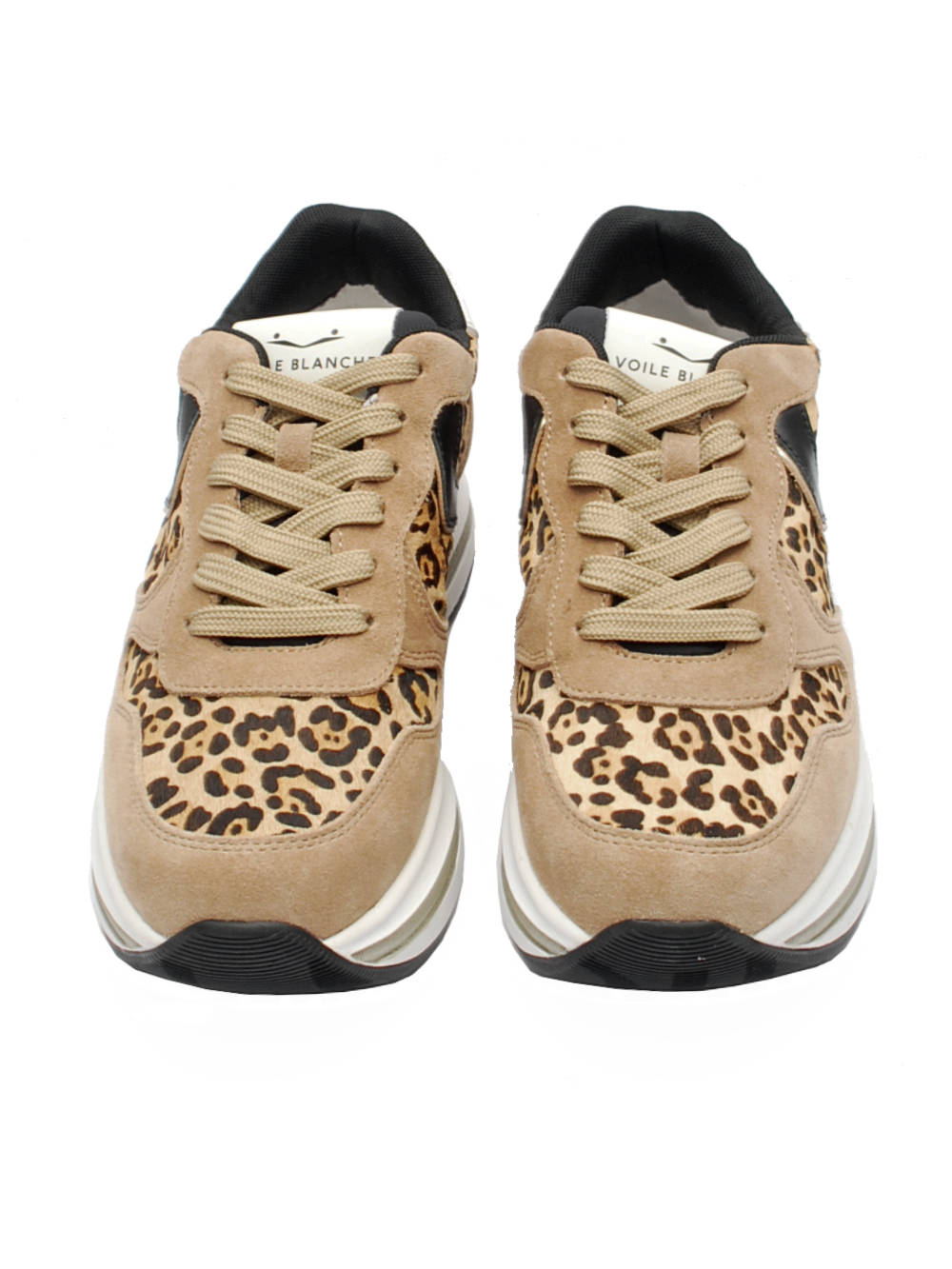 Sneaker Donna Voile Blanche Merry - Ligt Brown Sand Black (Cod. 4D29) Ai25 - Calzature Nucca