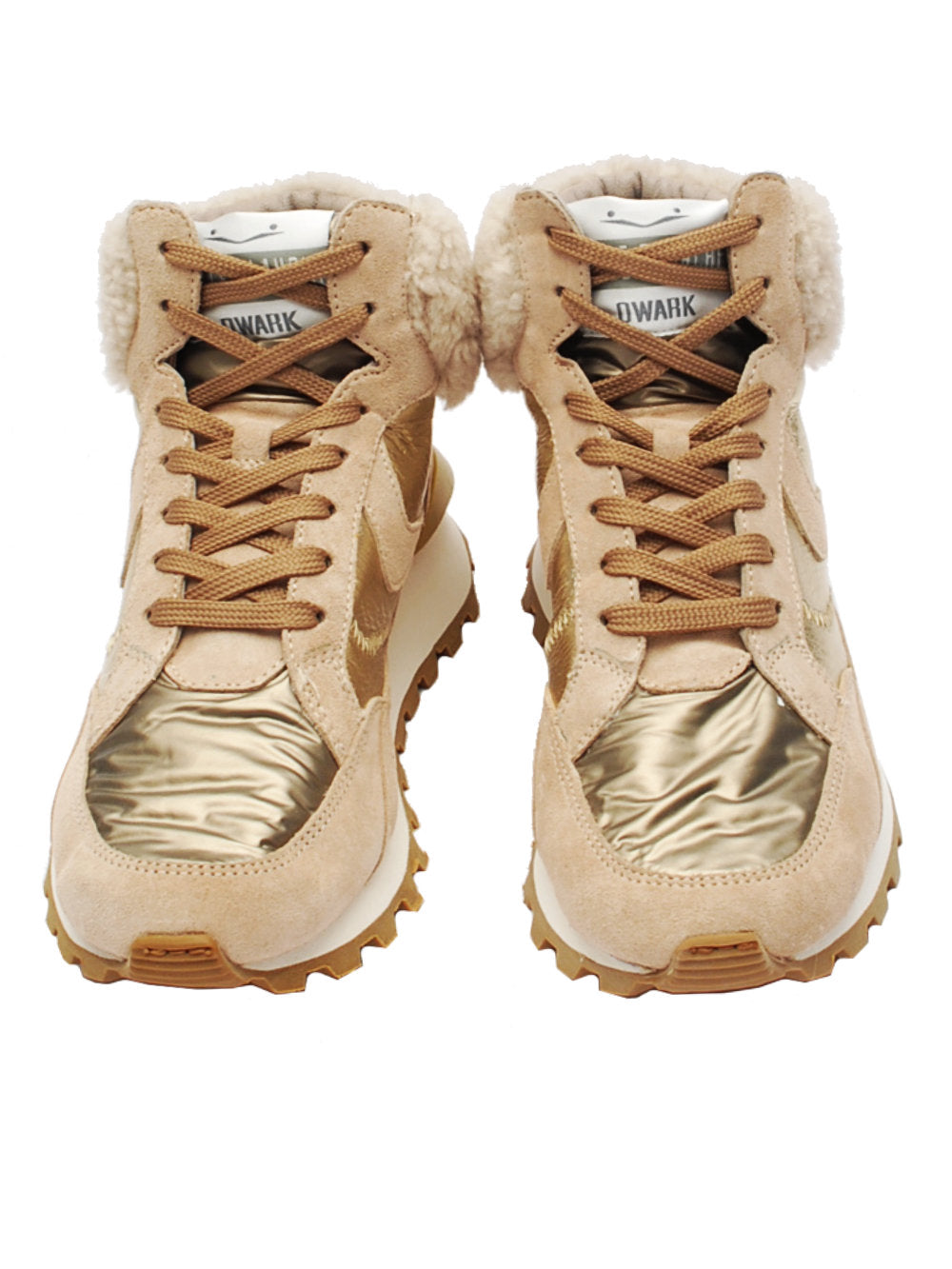 Voile blanche sneakers qwark high 2275 beige oro ai23