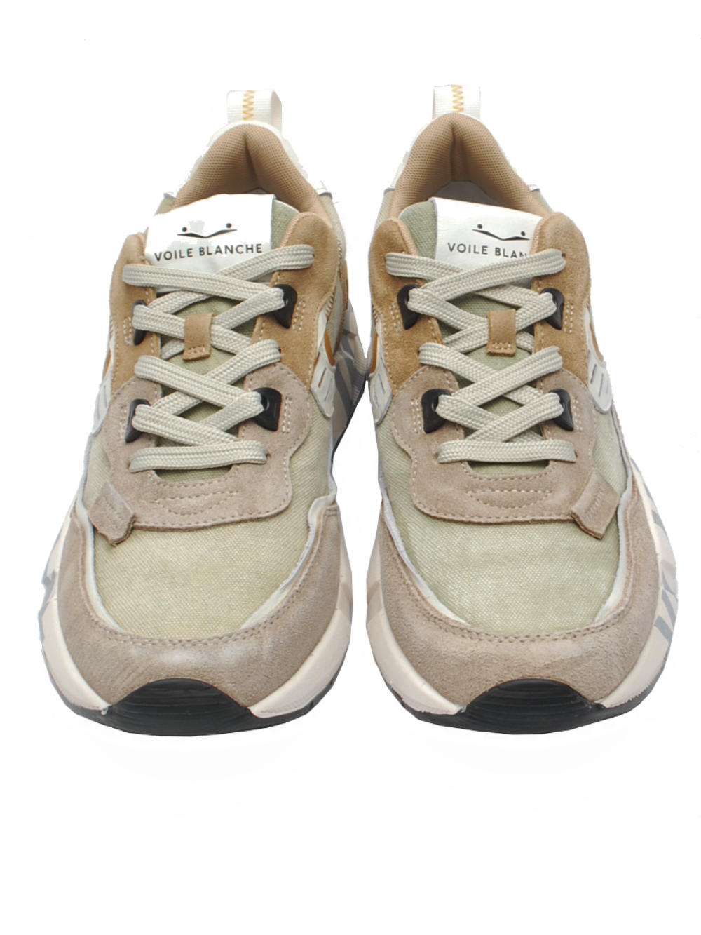 Sneakers Voile Blanche Club01 Suede Canvas Sand Caramel (Cod. 1D52) Pe26